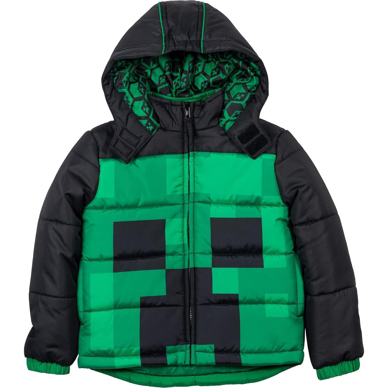 Chaqueta de Invierno Minecraft Creeper para Niños 5-6 años