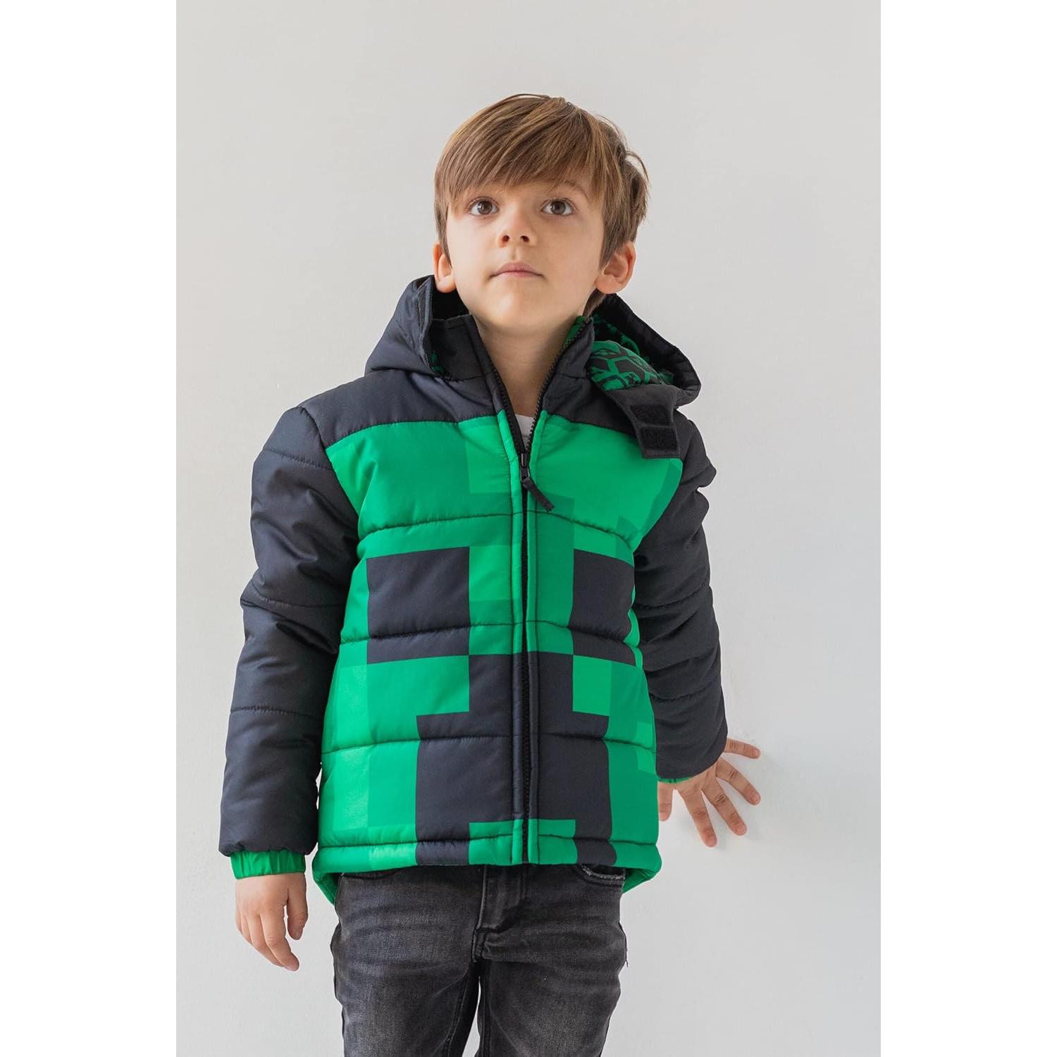 Chaqueta de Invierno Minecraft Creeper para Niños 5-6 años