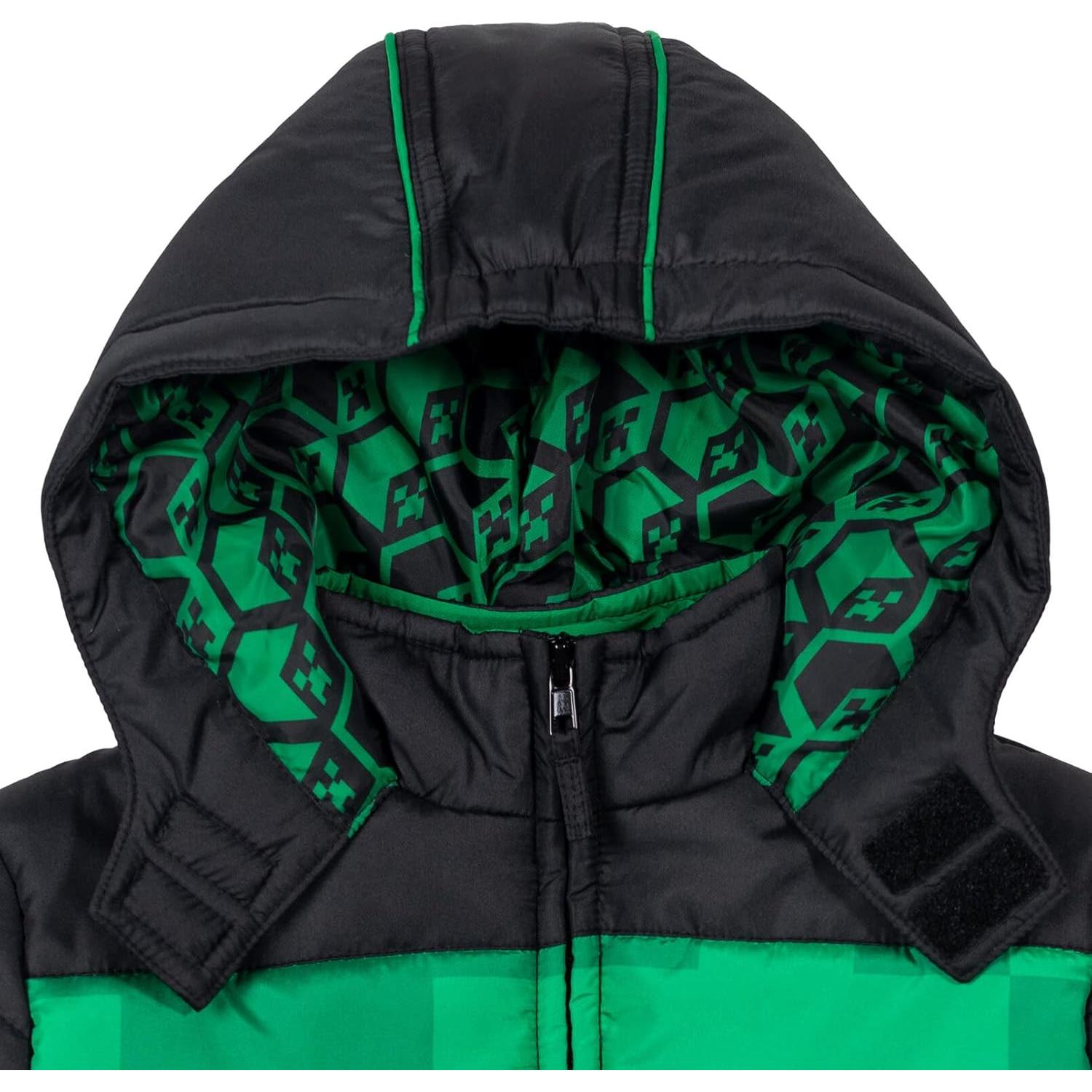 Chaqueta de Invierno Minecraft Creeper para Niños 5-6 años