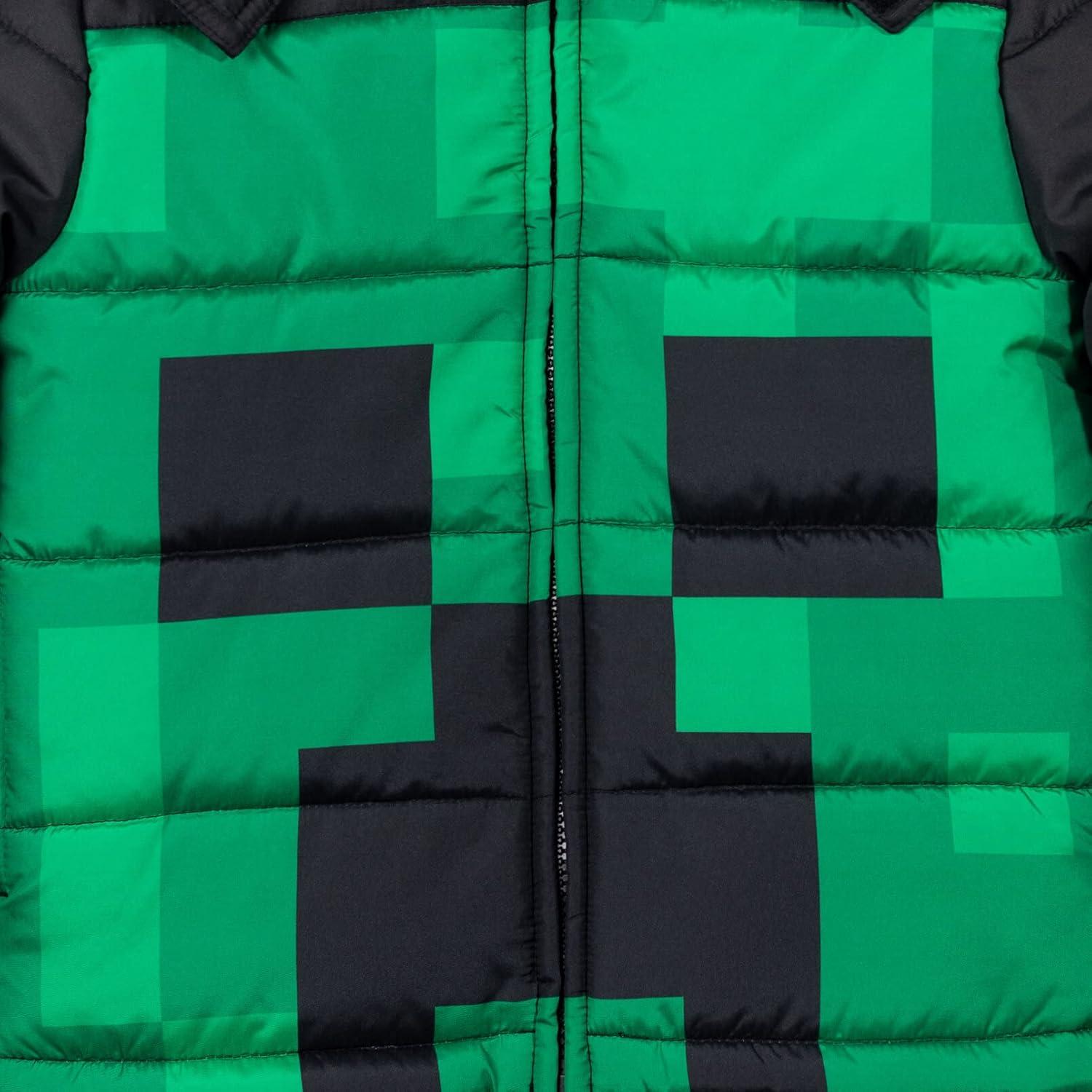 Chaqueta de Invierno Minecraft Creeper para Niños 5-6 años