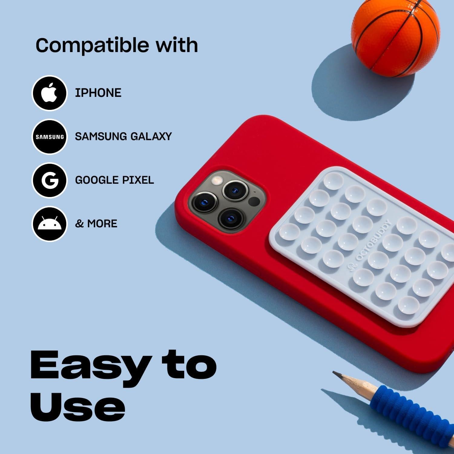 Funda de teléfono OCTOBUDDY 1 con ventosas - Rosa tiza