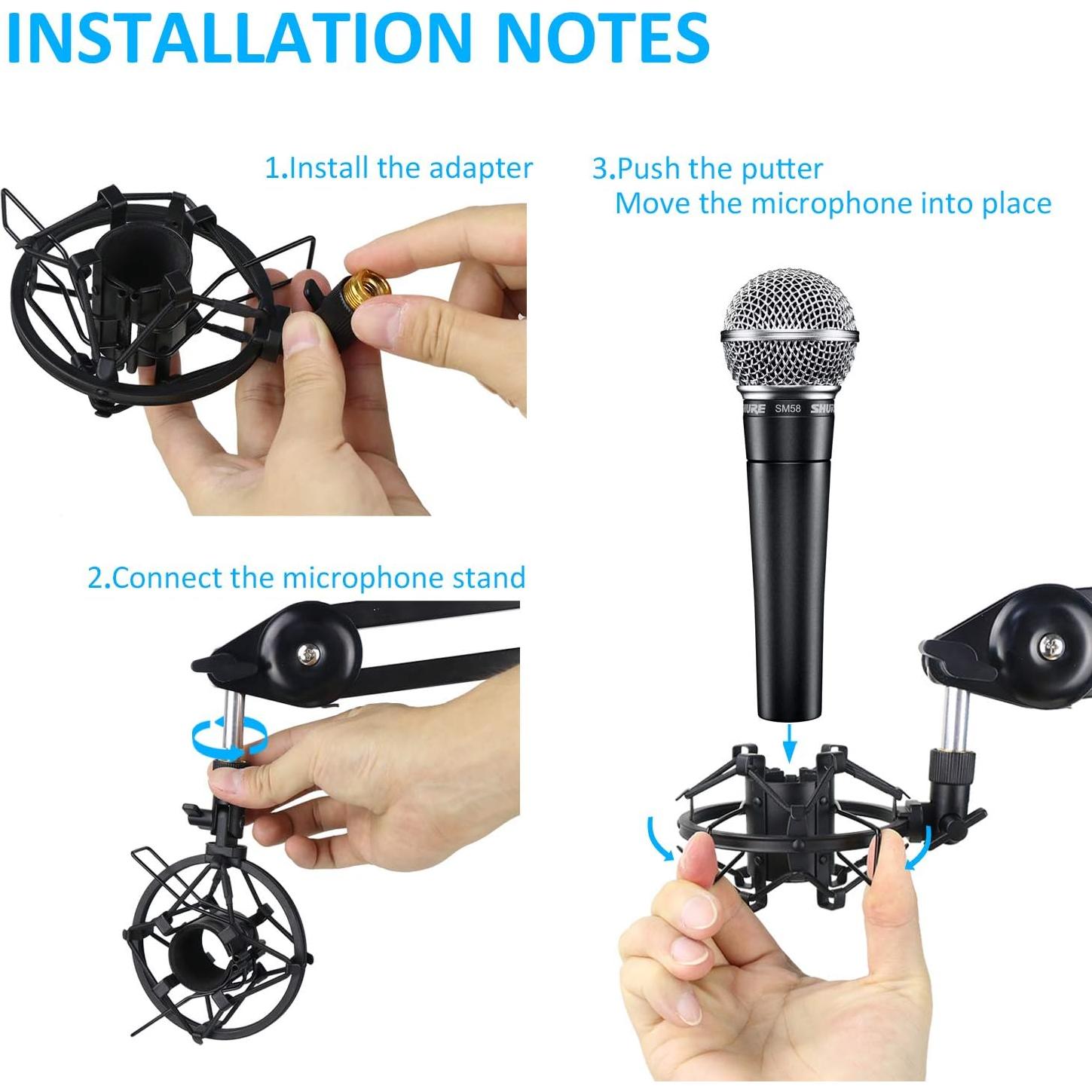 Soporte de Amortiguación SUNMON para Micrófono Shure SM58