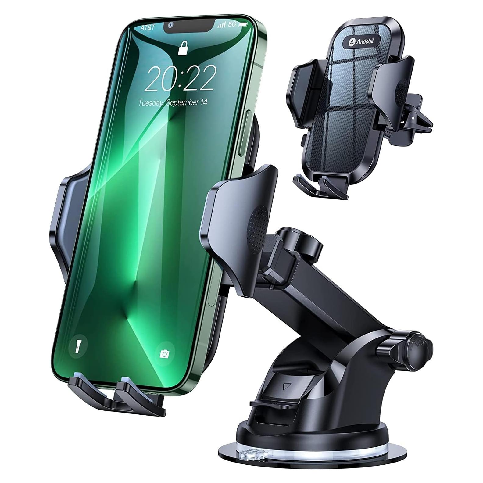 Soporte para teléfono de coche Andobil 3 en 1 negro