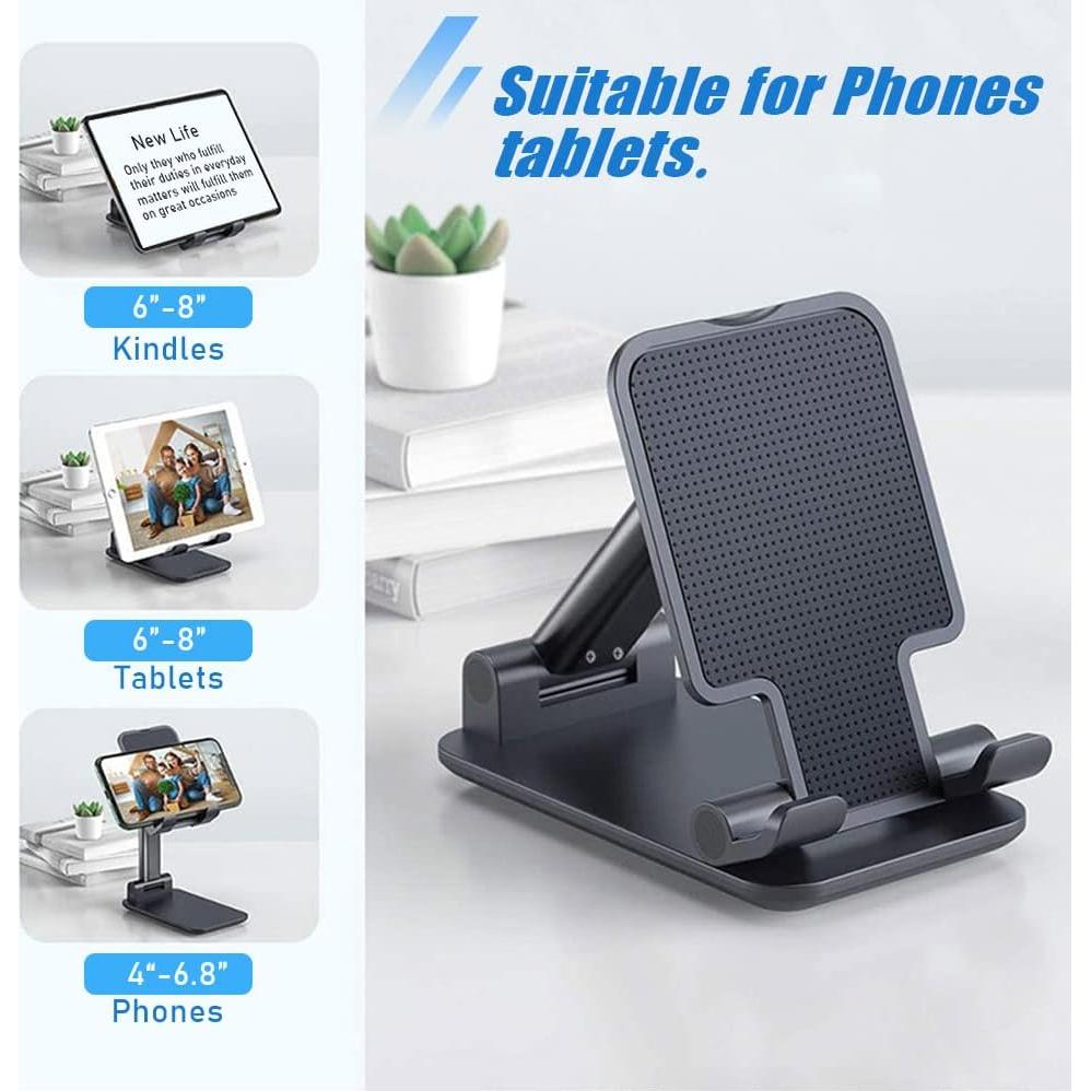 Soporte para Teléfono de Escritorio Meibao MT-6 Plegable Negro