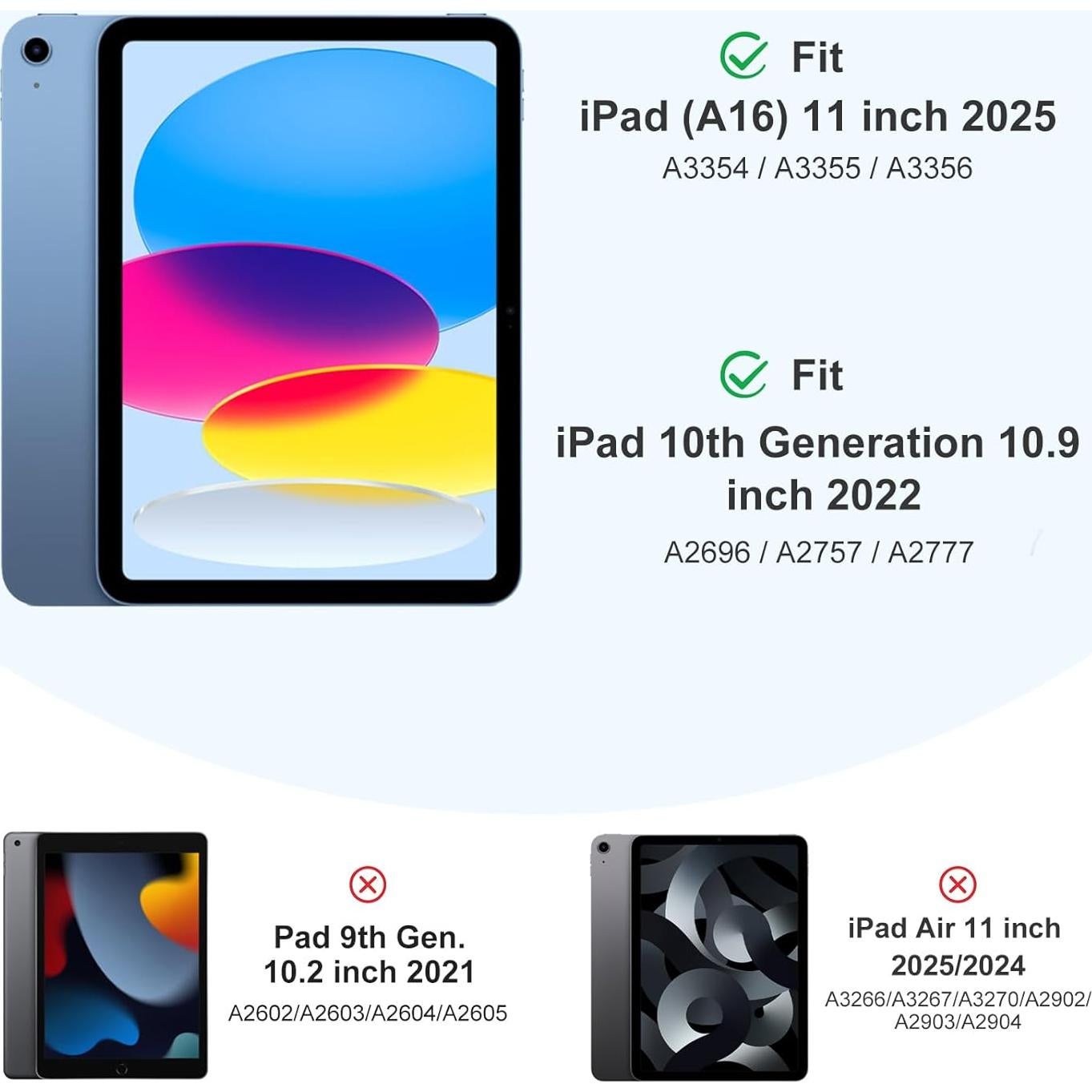 Funda Akkerds para iPad 11" y 10.9" con Soporte Lápiz