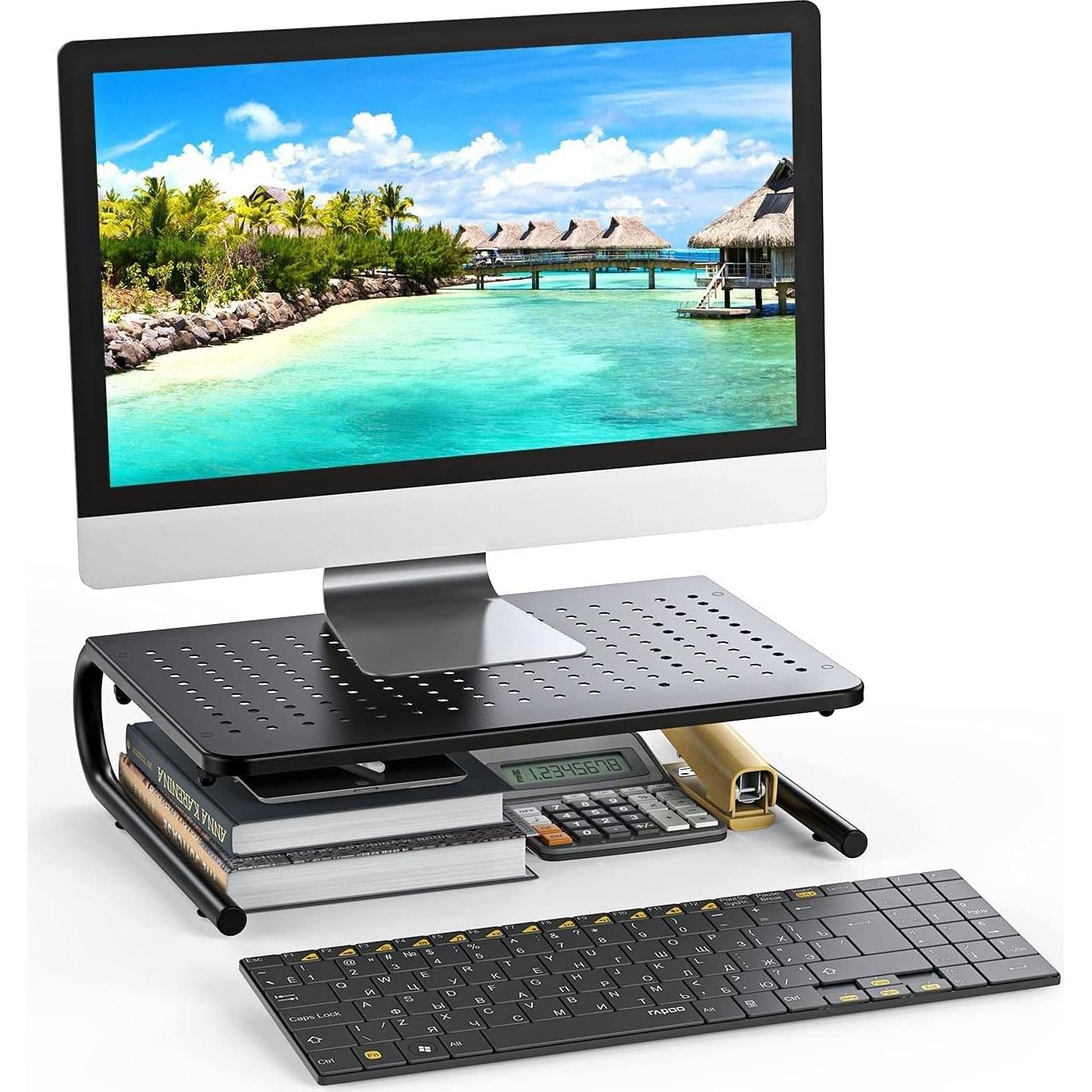 Soporte para Monitor Haven HNLL2 Ergonómico Negro