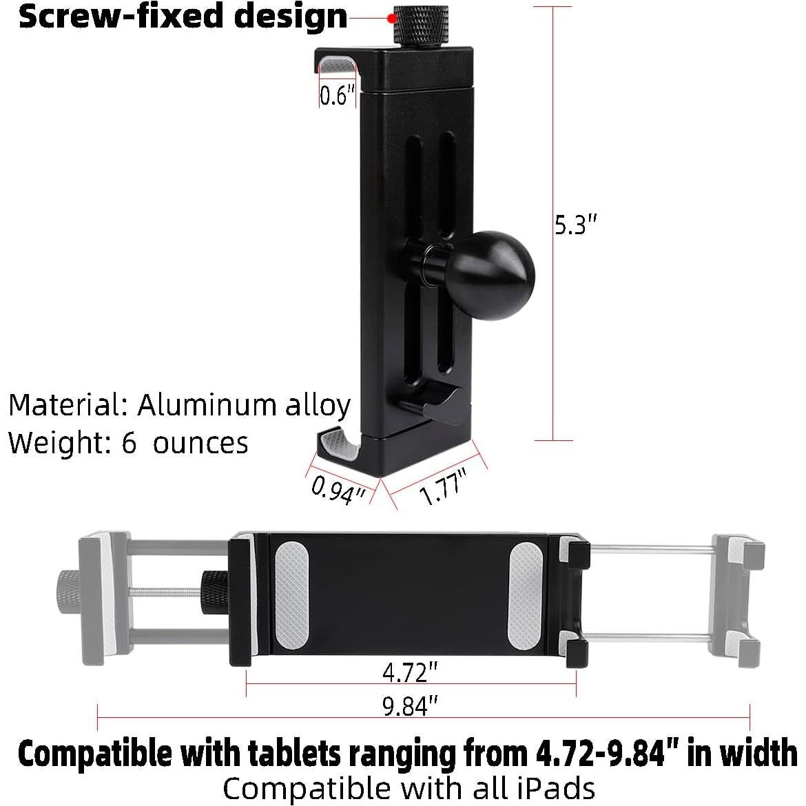 Soporte de Tableta Aluminio 360° para iPad 12.9"