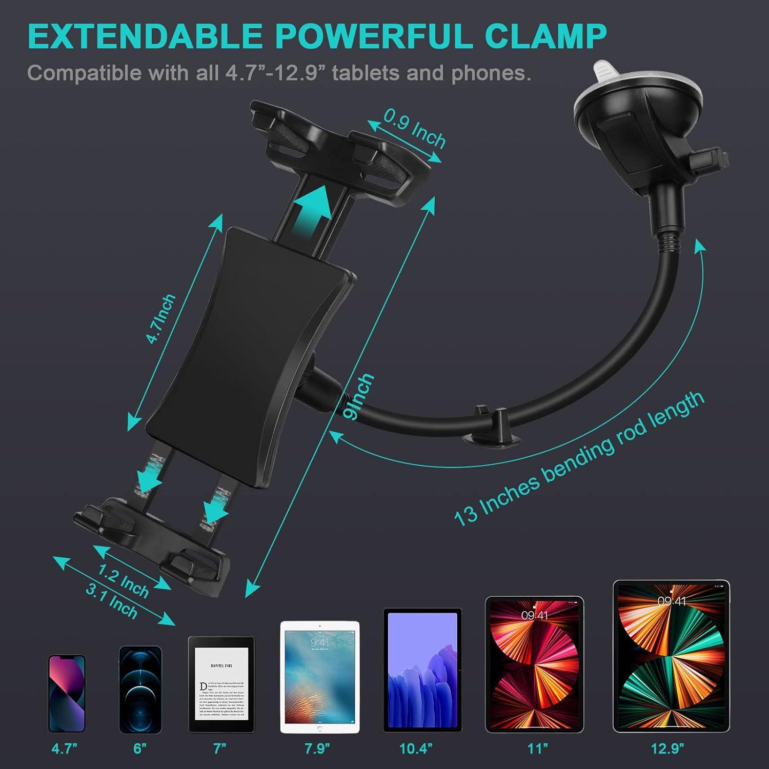 Soporte para Tablet Xishwon 33 cm Ventosa 360° para Coche