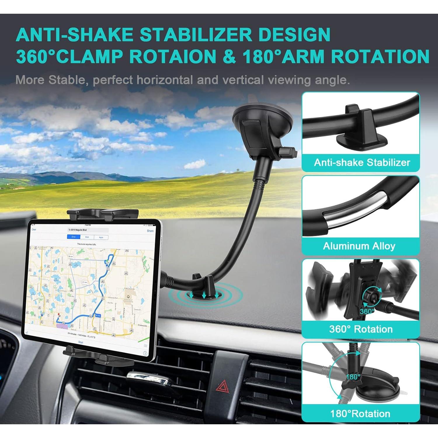 Soporte para Tablet Xishwon 33 cm Ventosa 360° para Coche