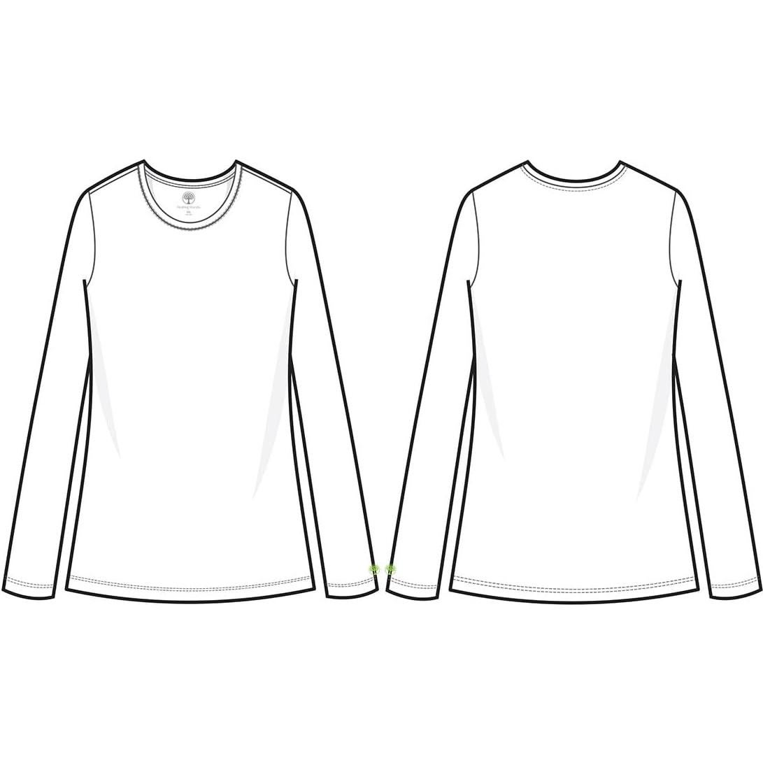 Camiseta de Scrub de Manga Larga Healing Hands 5047 para Mujeres