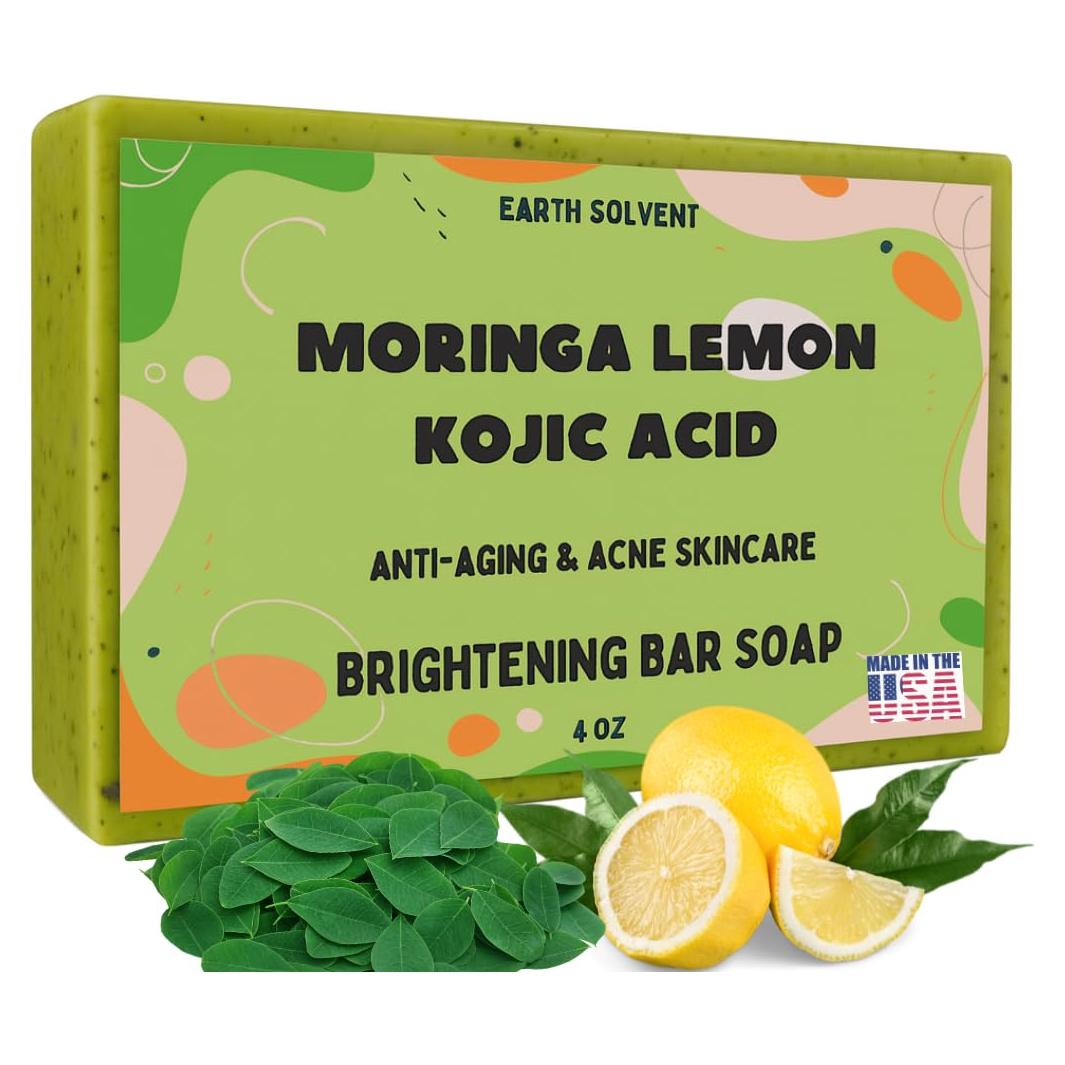 Jabón de Moringa Limón Earth Solvent 113 g - Antienvejecimiento