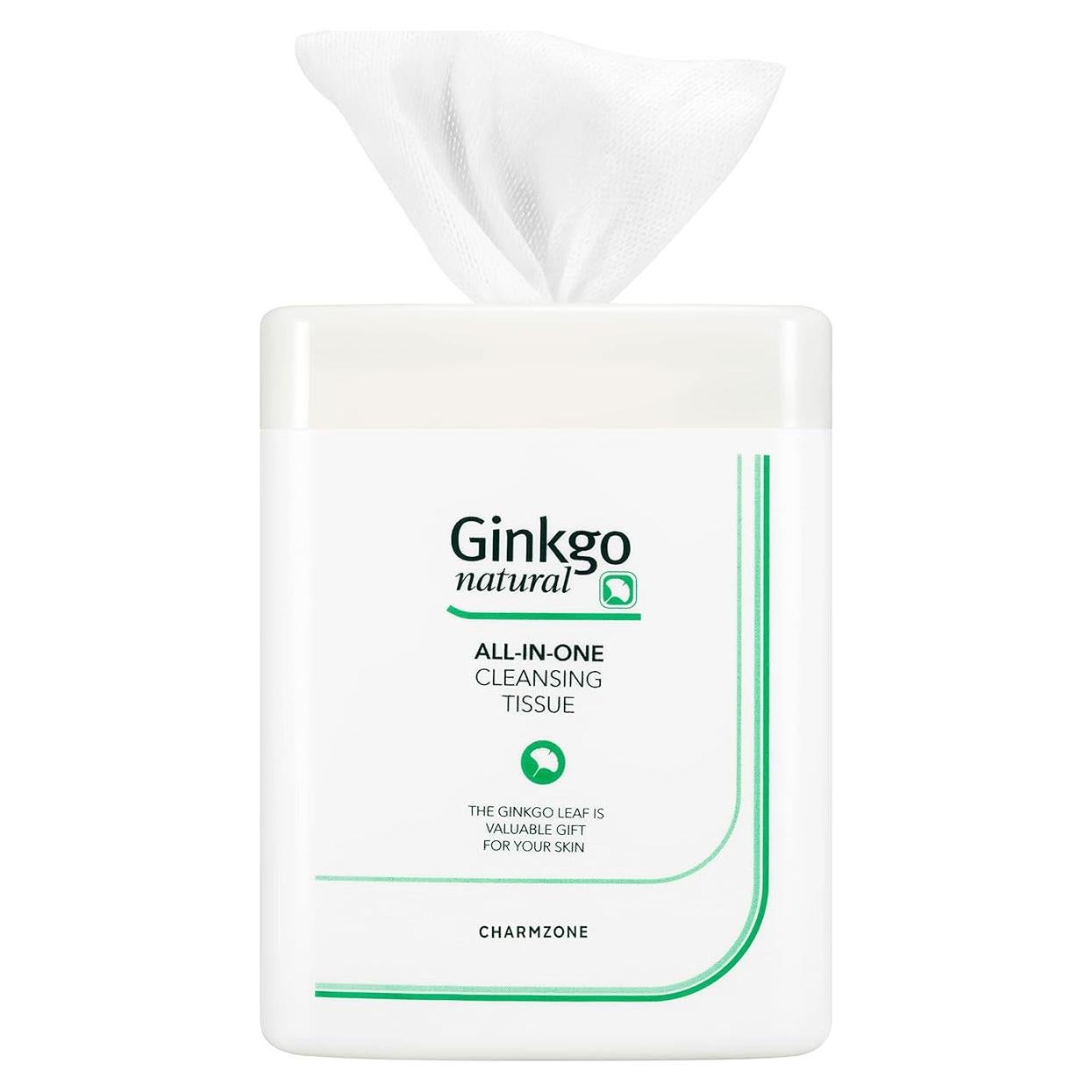 Toallitas Limpiadoras Charmzone Ginkgo 110 Hojas Hidratantes