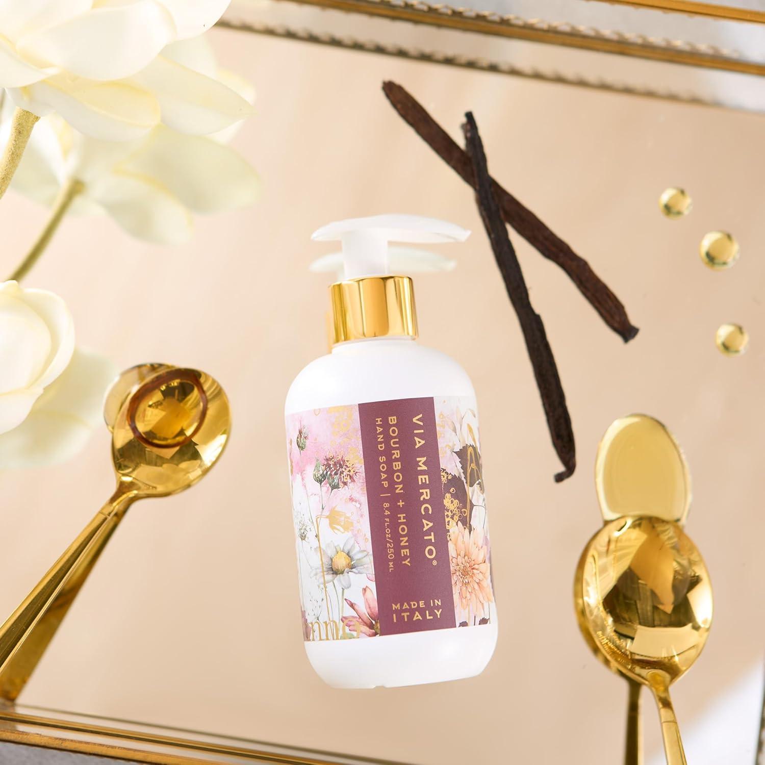 Jabón Líquido de Manos Via Mercato 250 ml Bourbon y Miel