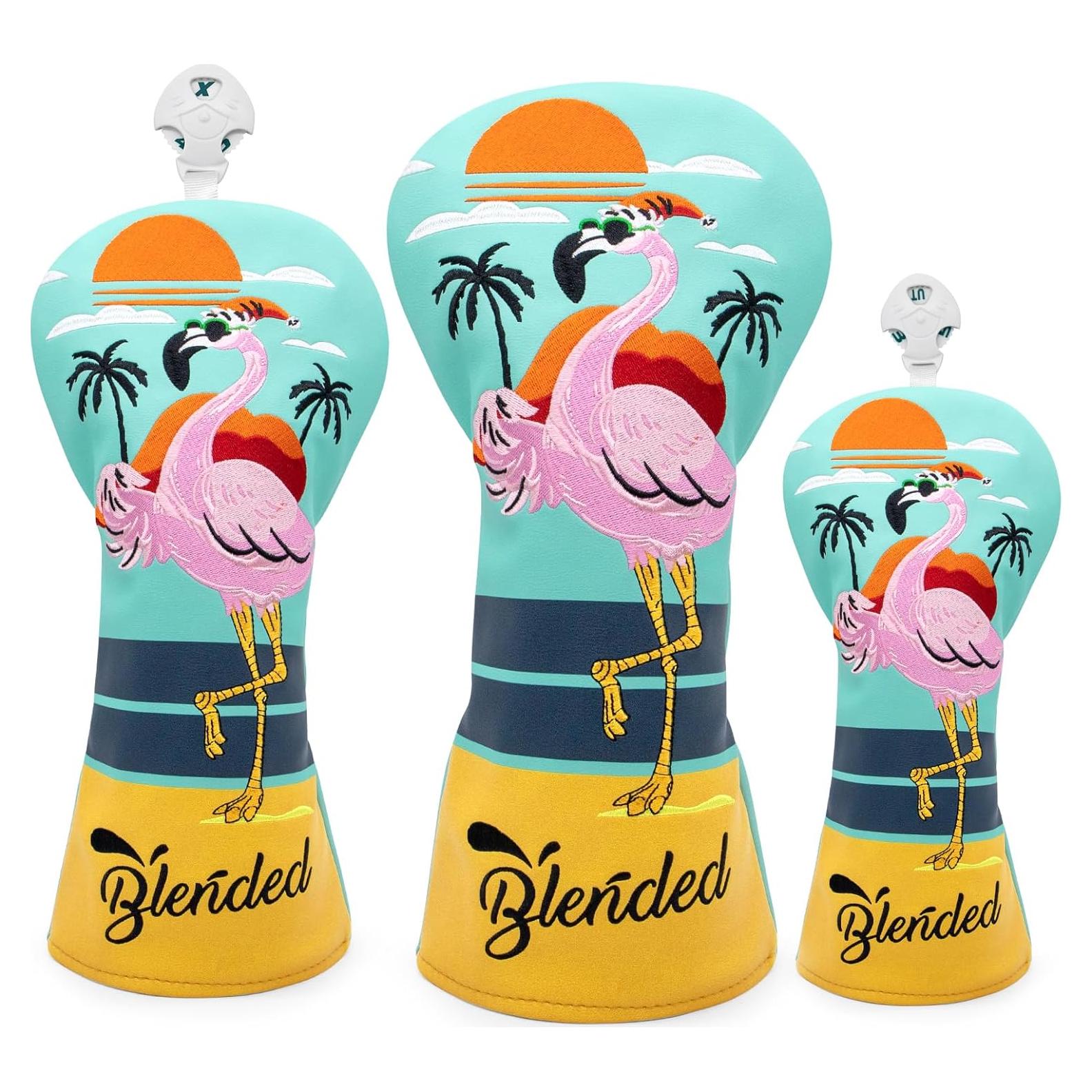 Cubiertas de Palos de Golf BAIRBRE 3PCS Cuero Azul