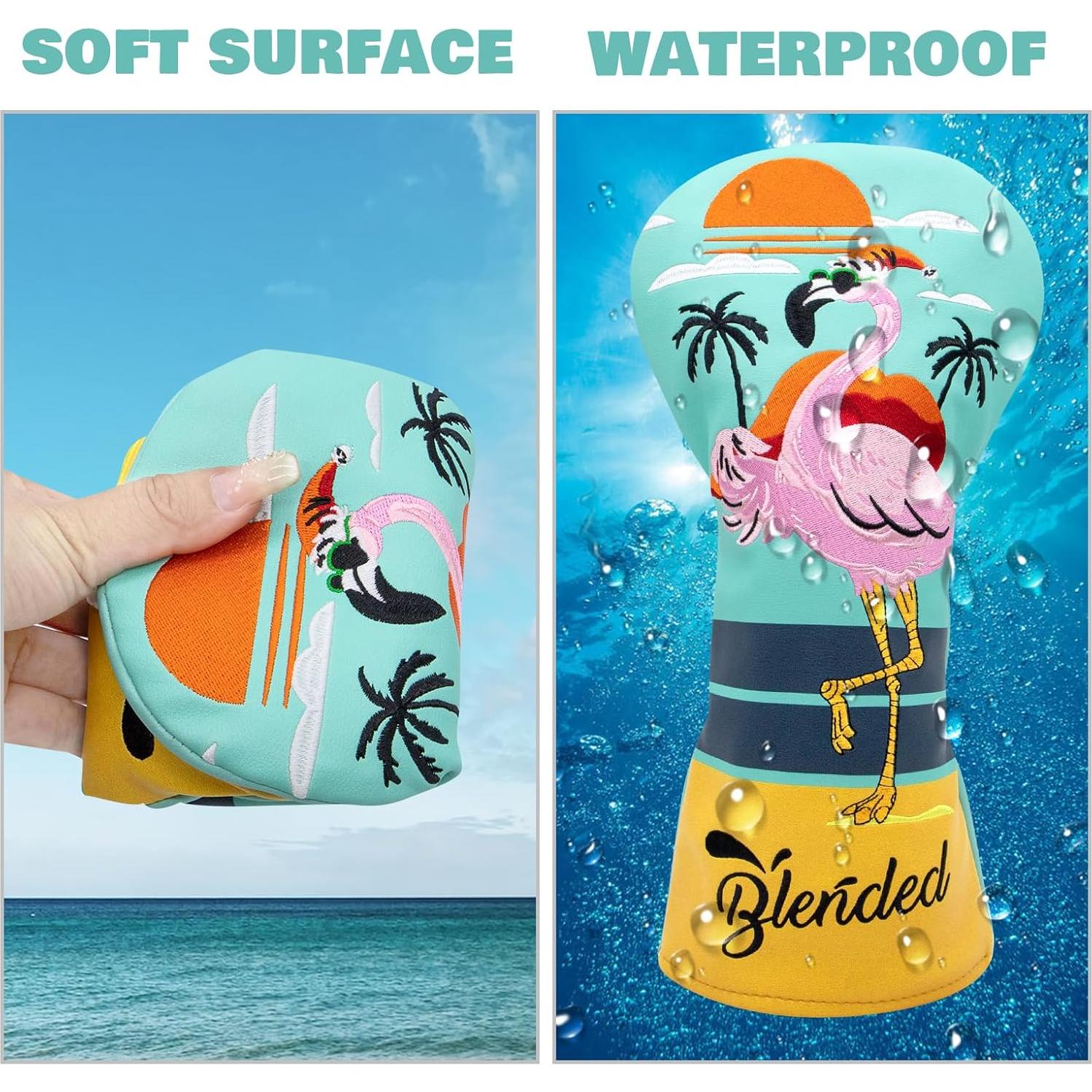 Cubiertas de Palos de Golf BAIRBRE 3PCS Cuero Azul