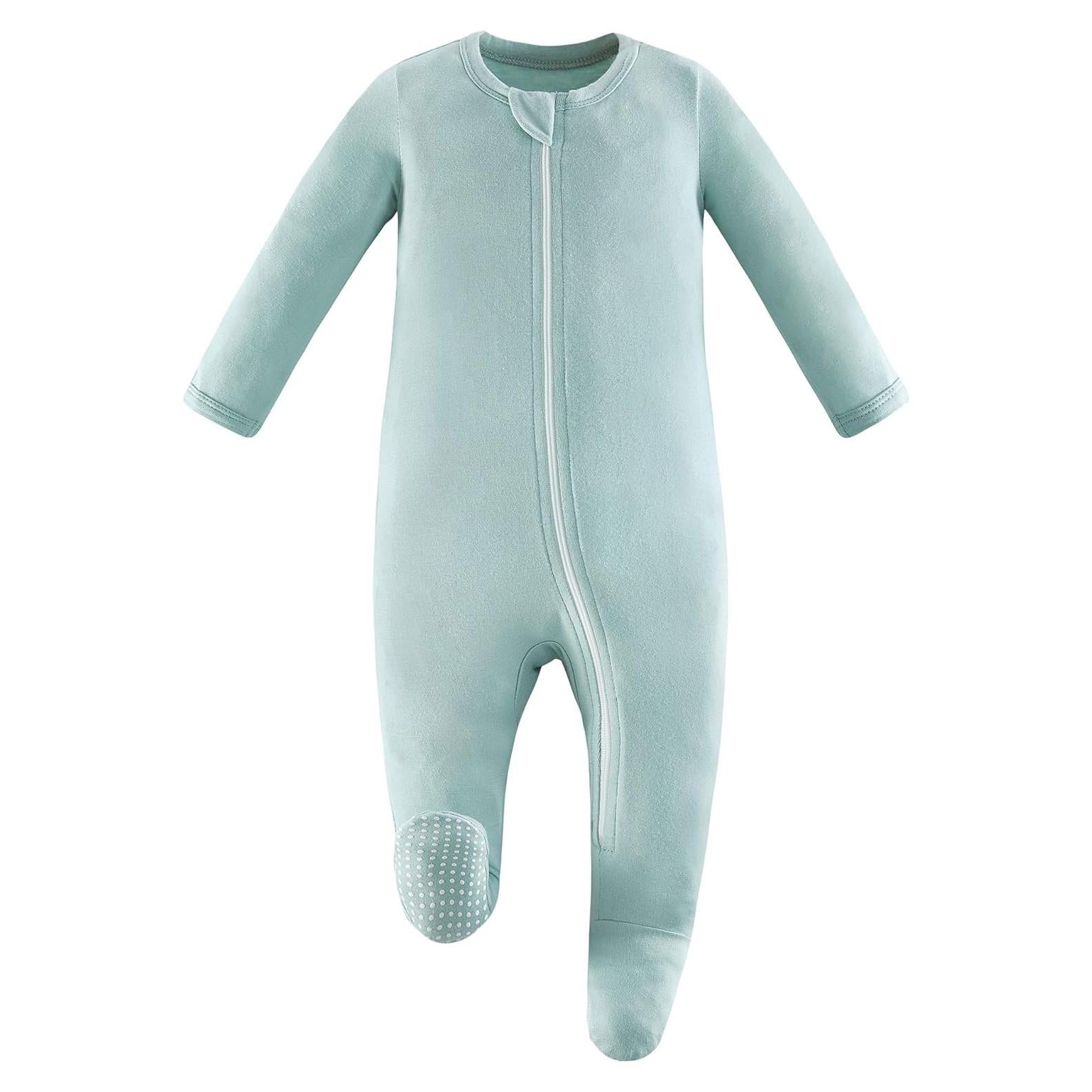 Pijama de Sueño para Bebé Owlivia de Rayón de Bambú con Cremallera y Pies Antideslizantes