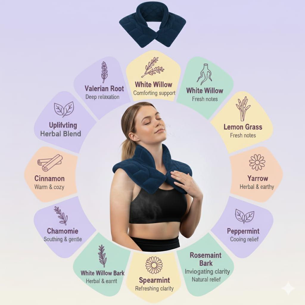 Funda Terapéutica para Cuello y Hombros Herbal Concepts Azul