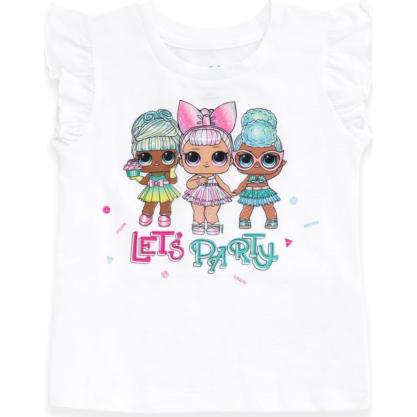 Conjunto 3 Piezas L.O.L. Surprise! Niñas 4 Años - Camiseta, Falda y Bolso