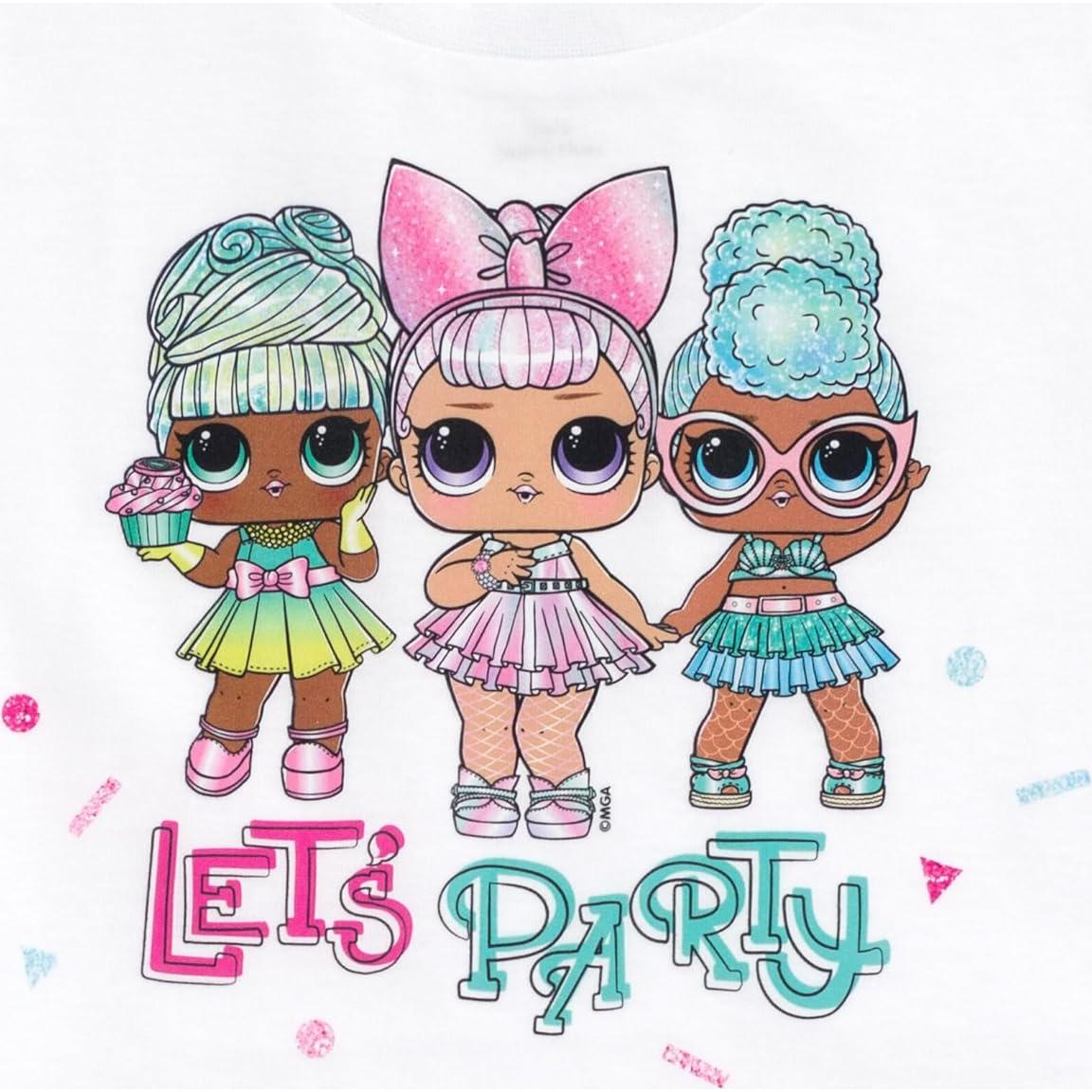 Conjunto 3 Piezas L.O.L. Surprise! Niñas 4 Años - Camiseta, Falda y Bolso