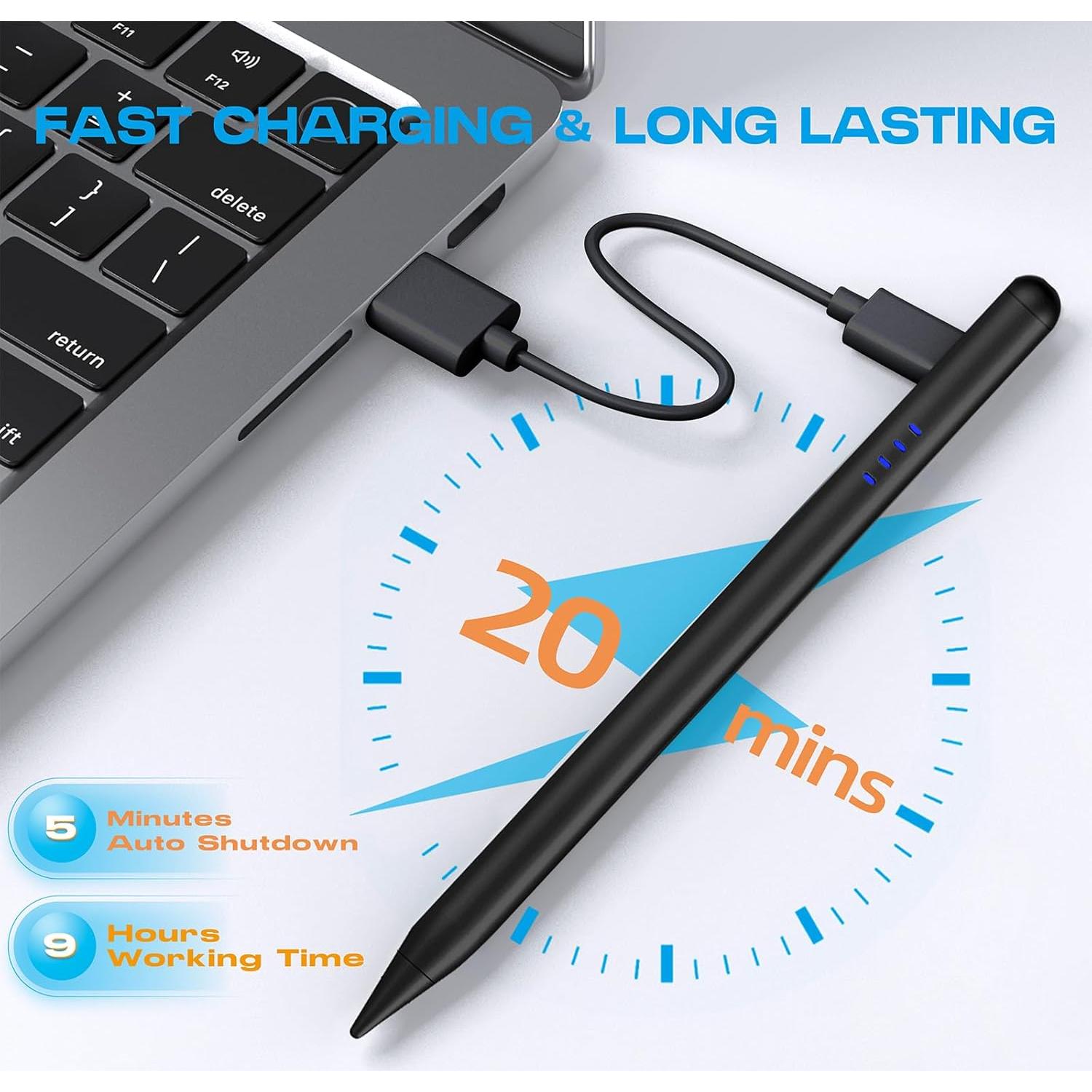 Lápiz Stylus CMARS para iPad 6ta-10ma Gen, Carga Rápida