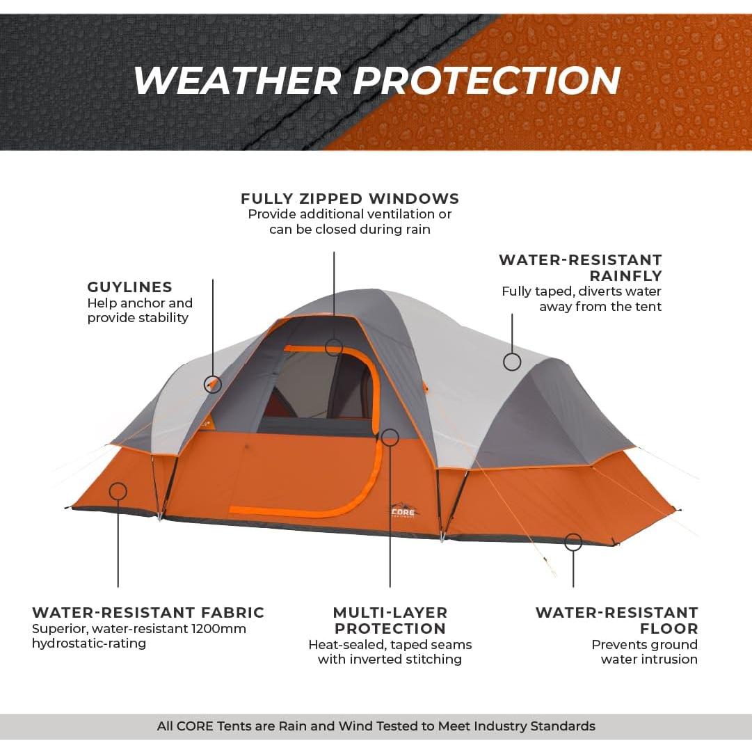 Carpa Domo CORE 9 Personas para Camping y Senderismo