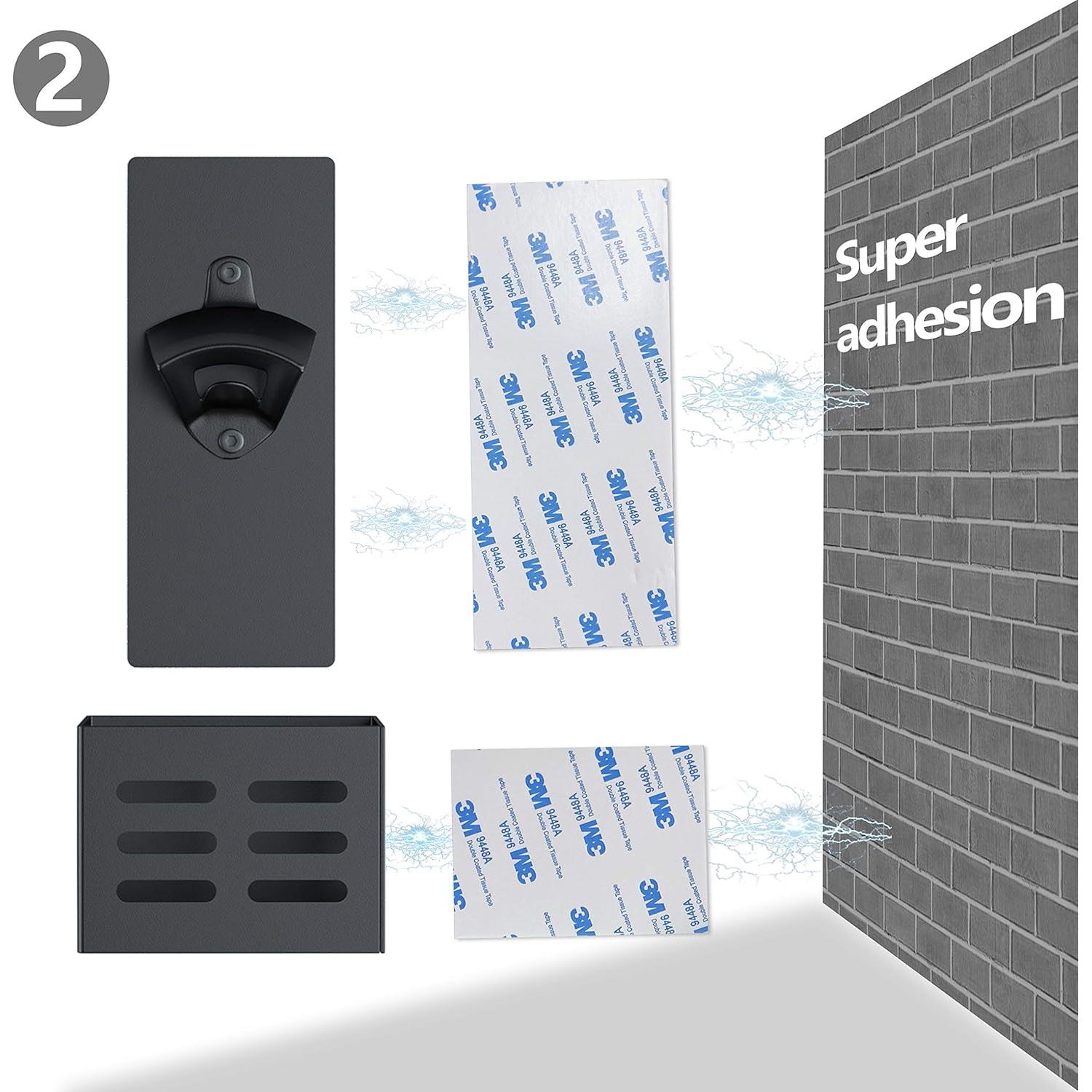 Abrebotellas Magnético Weallbuy con Recogedor de Tapas Negro