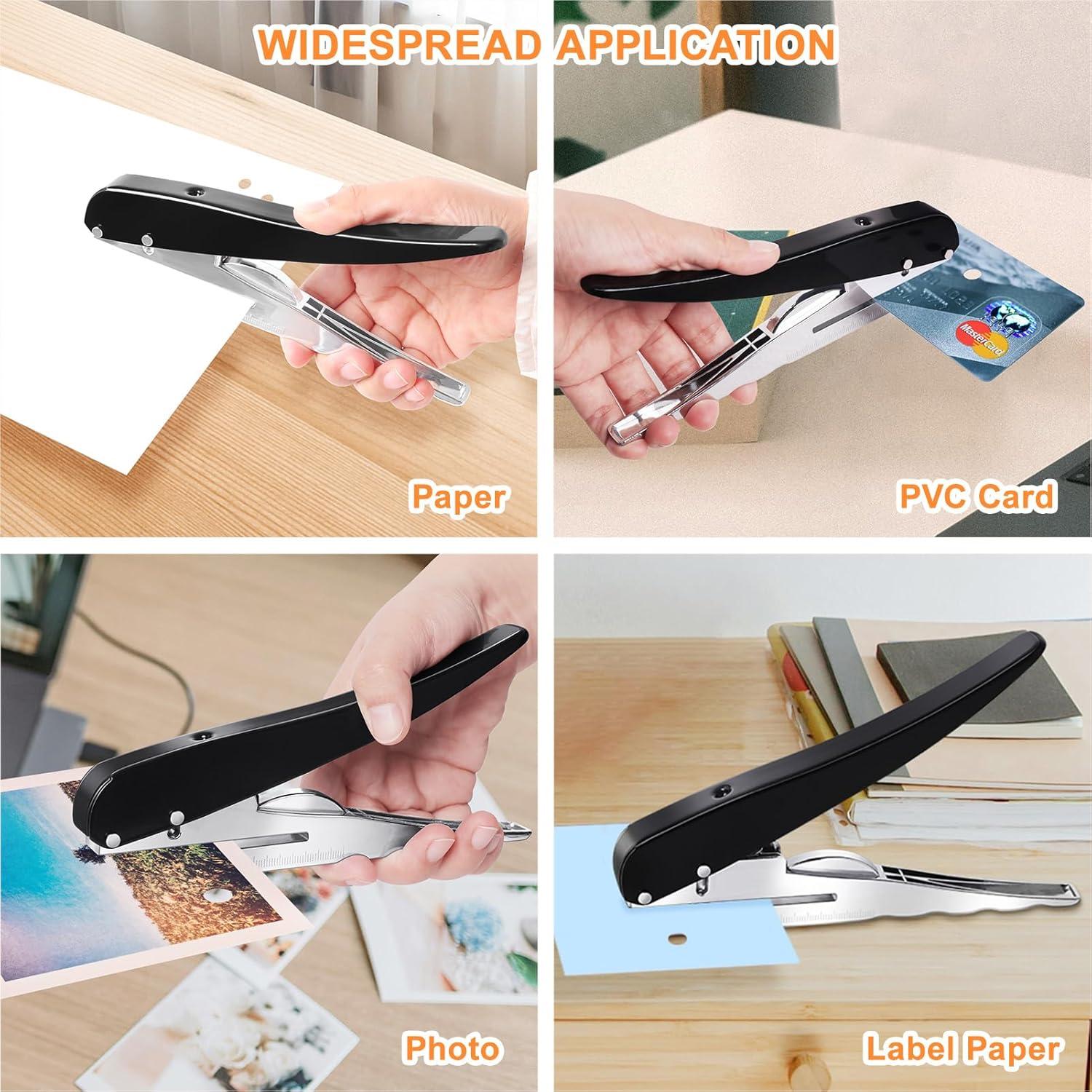 Perforadora de un solo agujero HNONPW 6mm Negra para 25 hojas