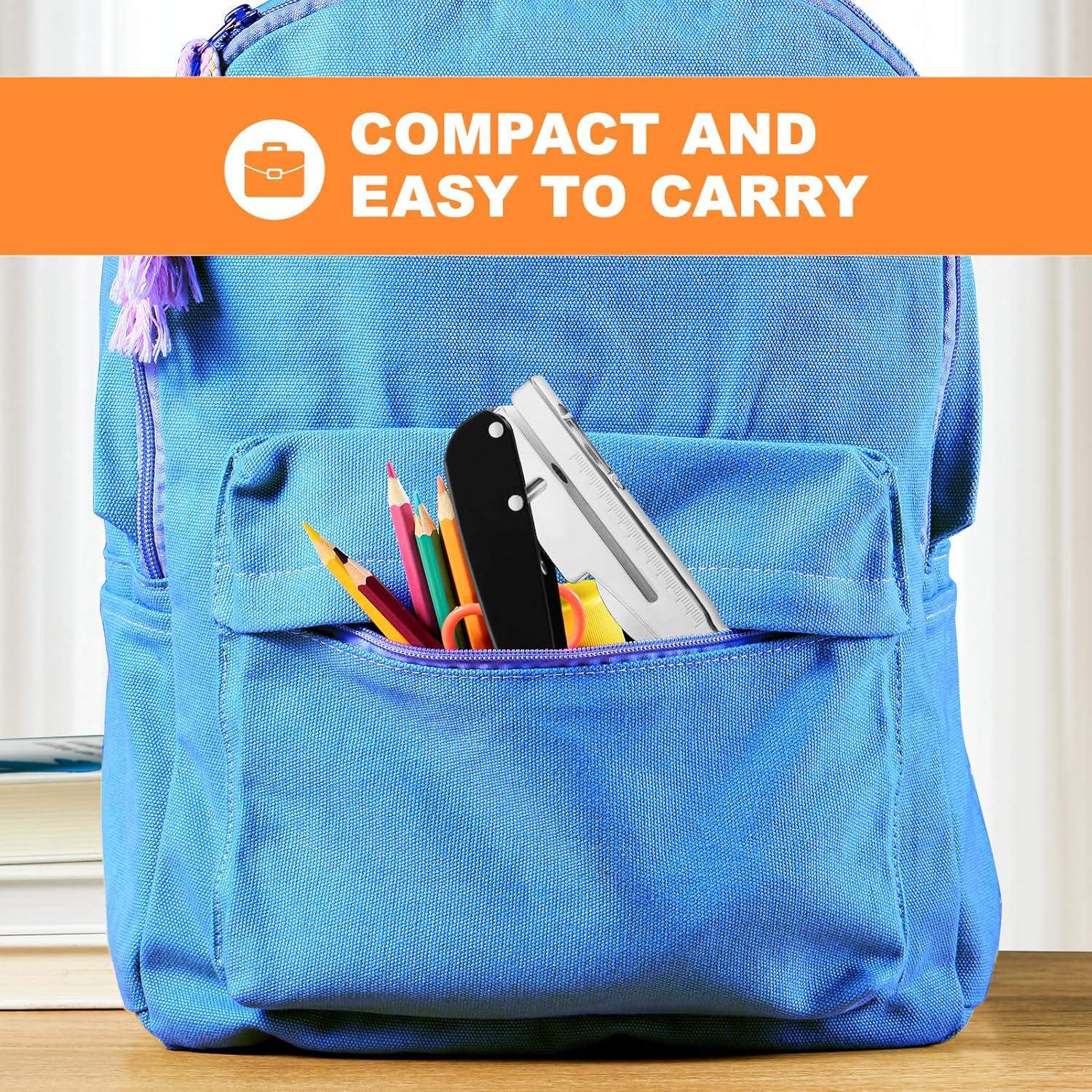 Perforadora de un solo agujero HNONPW 6mm Negra para 25 hojas