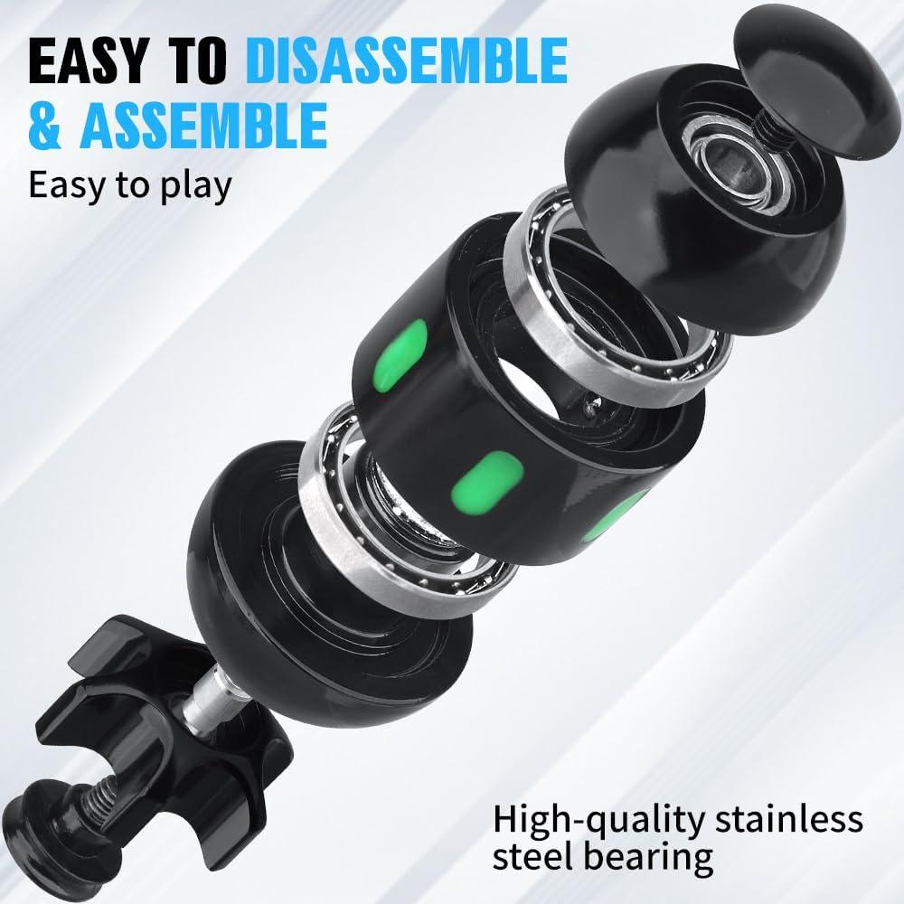 Spinner Fidget Dilabnba 2 en 1 con Luz - Negro