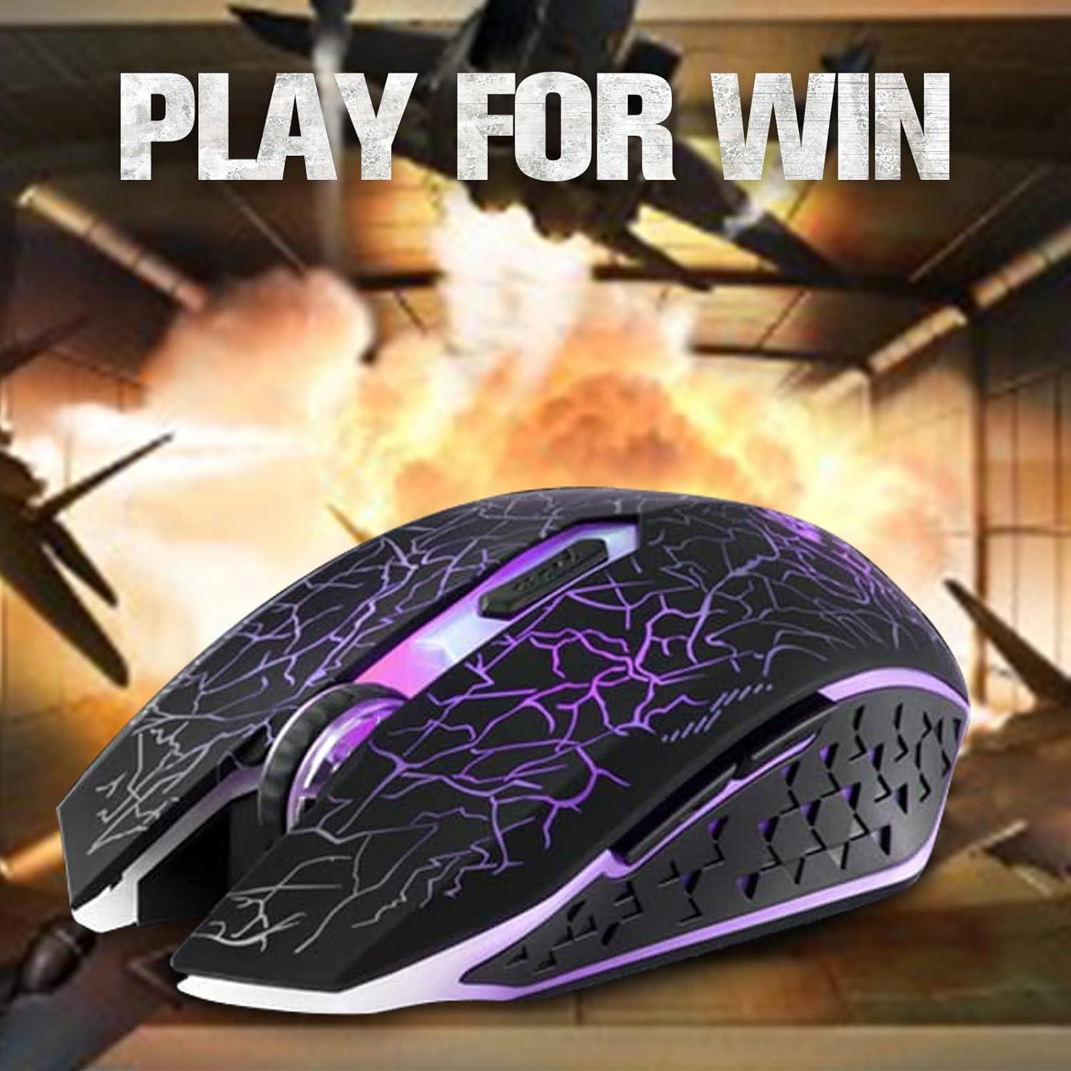 Ratón Gaming Inalámbrico VEGCOO C10 Óptico Silencioso 2400 DPI