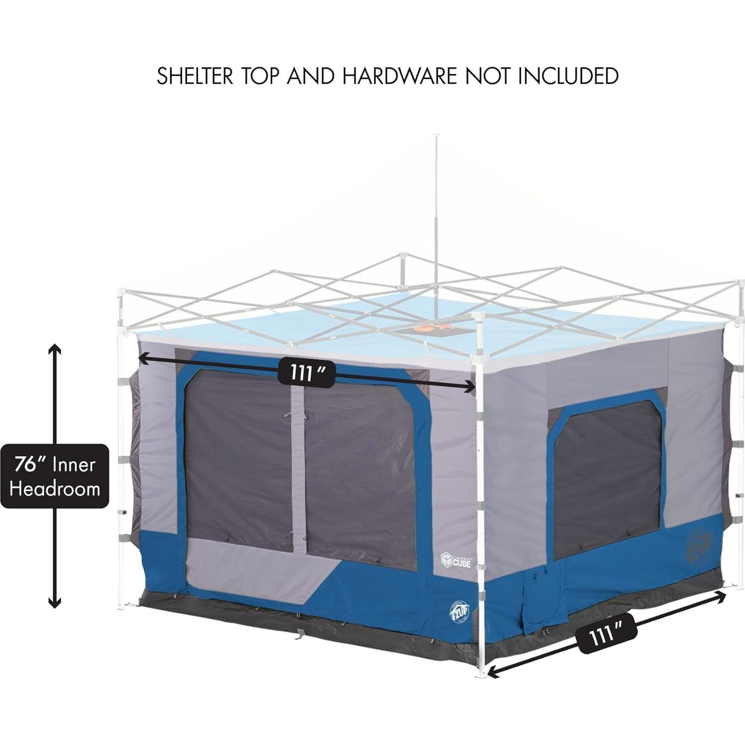 E-Z UP Camping Cube 6.4 - Tienda para 4 Personas Azul