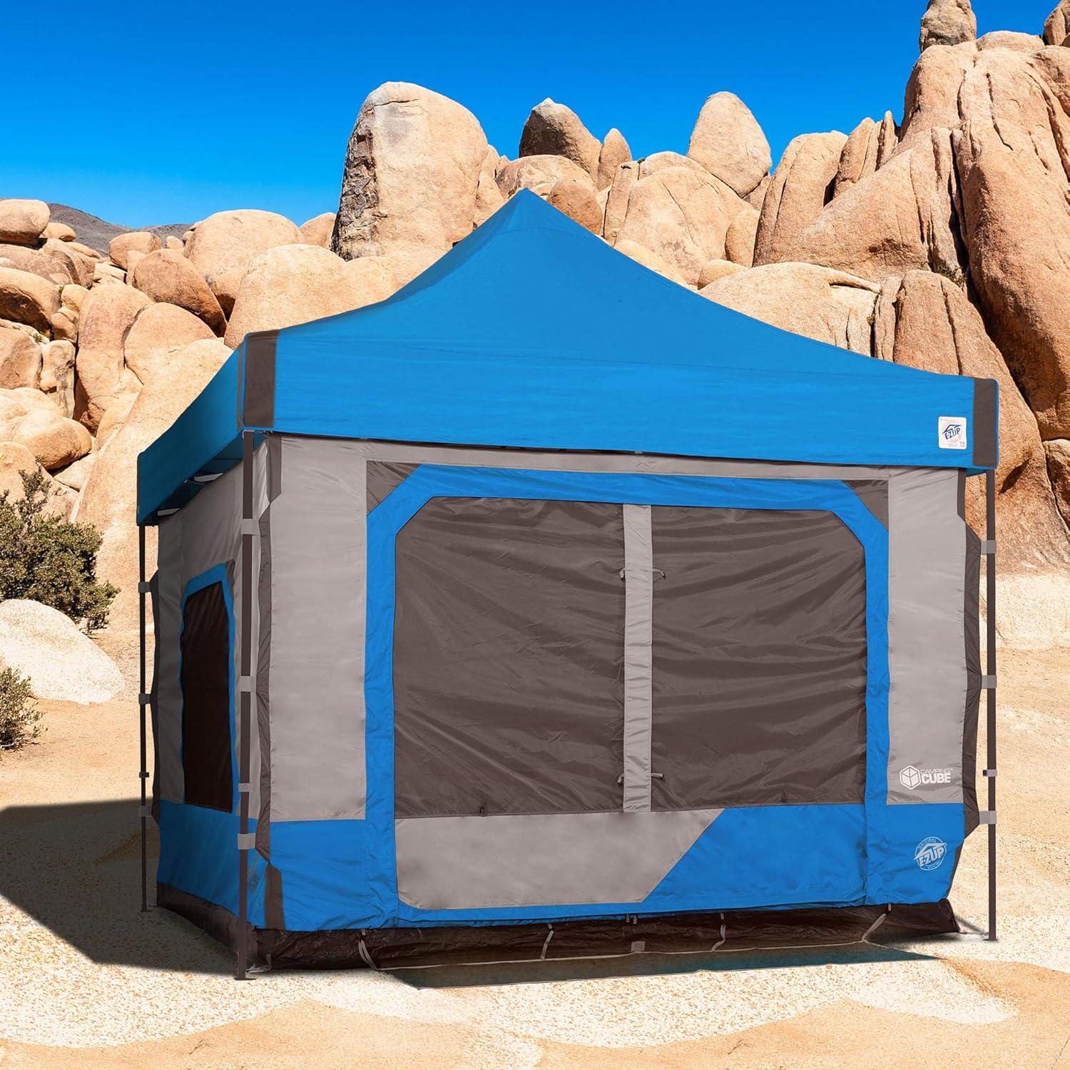 E-Z UP Camping Cube 6.4 - Tienda para 4 Personas Azul