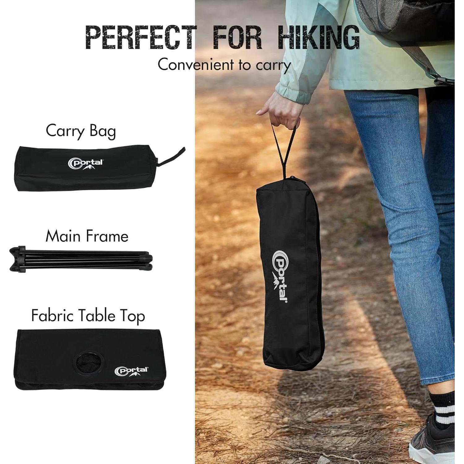 Mesa de Camping PORTAL PRLE-PR-TA-8012 Plegable Negra