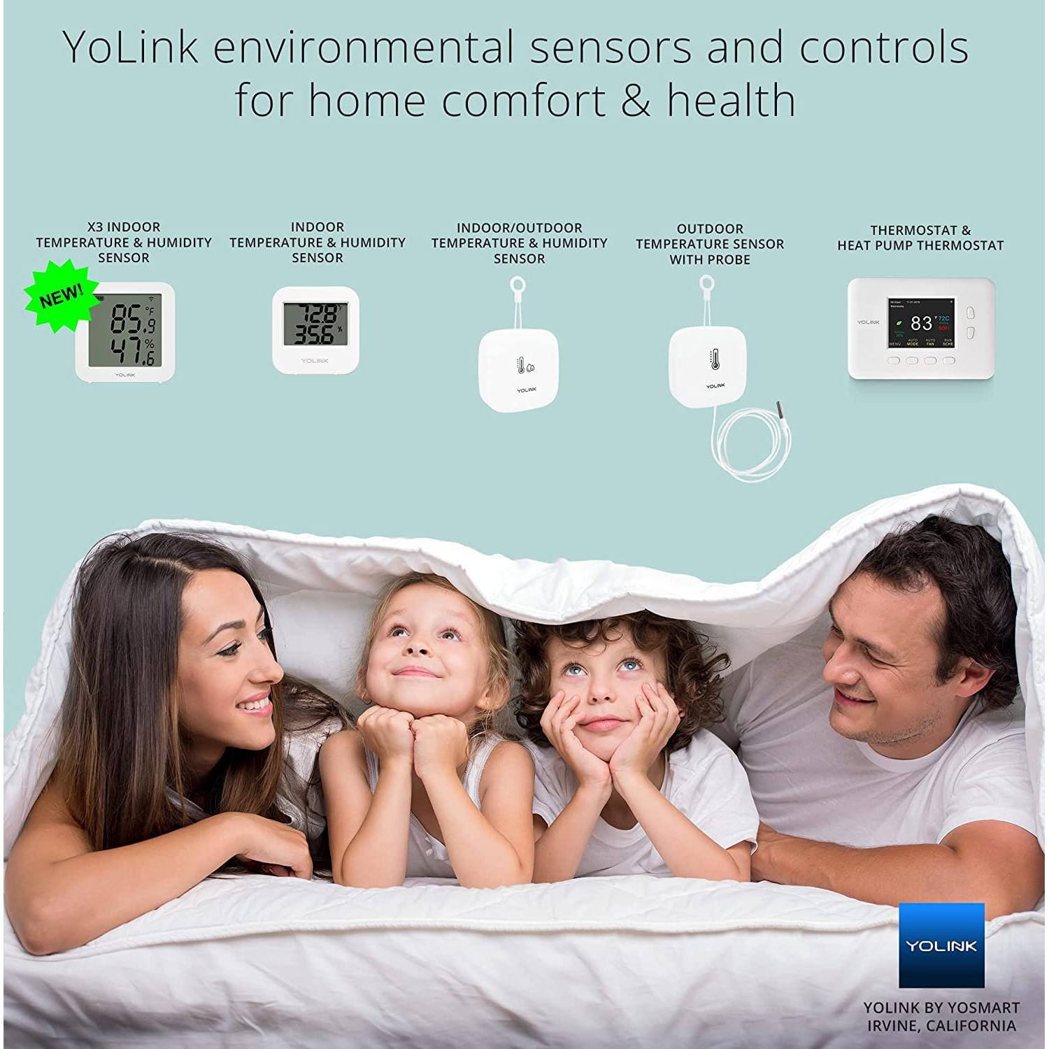 Sensor de Temperatura y Humedad YoLink YS8005-UC con Hub