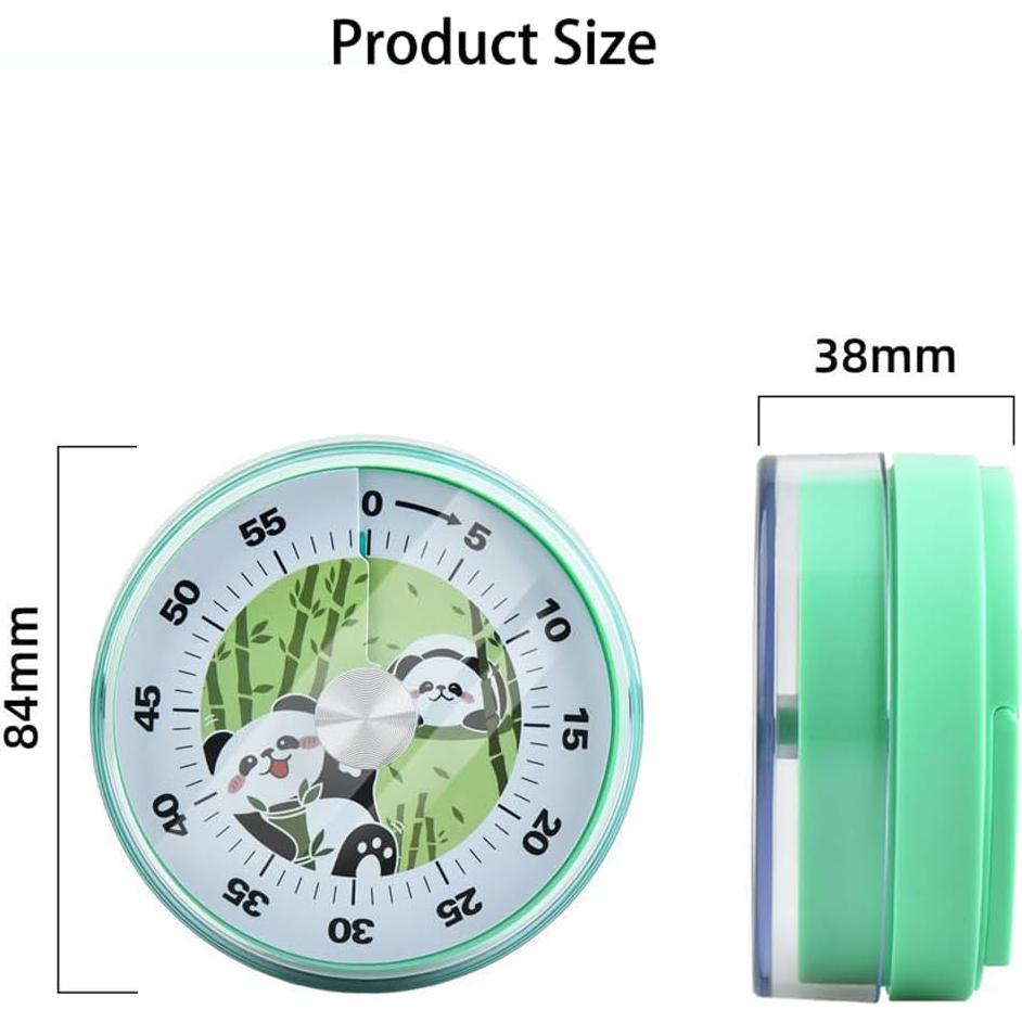 Temporizador de Cocina Mecánico WEUPTOK Panda 60 Minutos