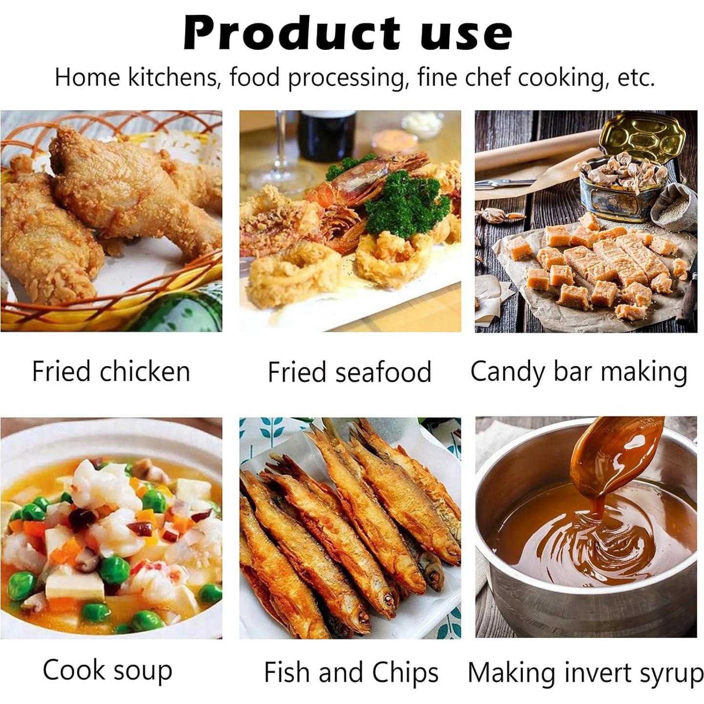 Termómetro de Caramelo y Freír con Clip 20 cm Acero Inoxidable