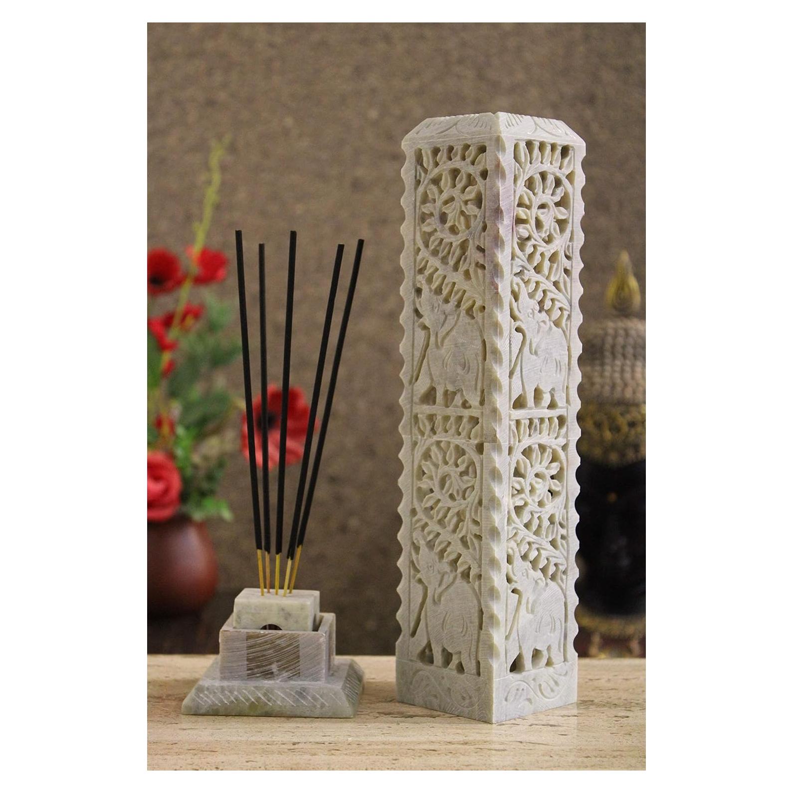 Soporte para Incienso de Piedra Jabón Carry Me - 27.94 cm