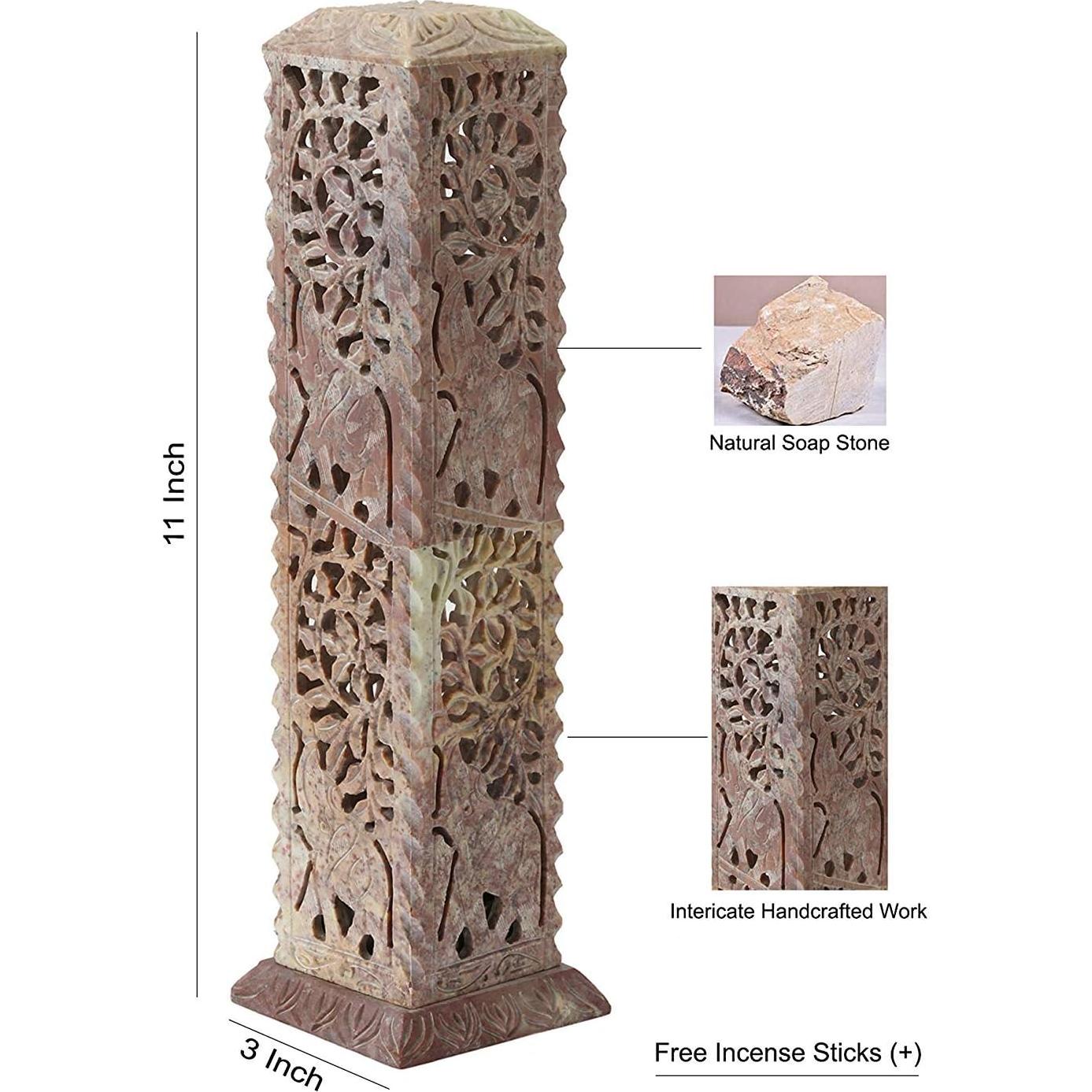 Soporte para Incienso de Piedra Jabón Carry Me - 27.94 cm