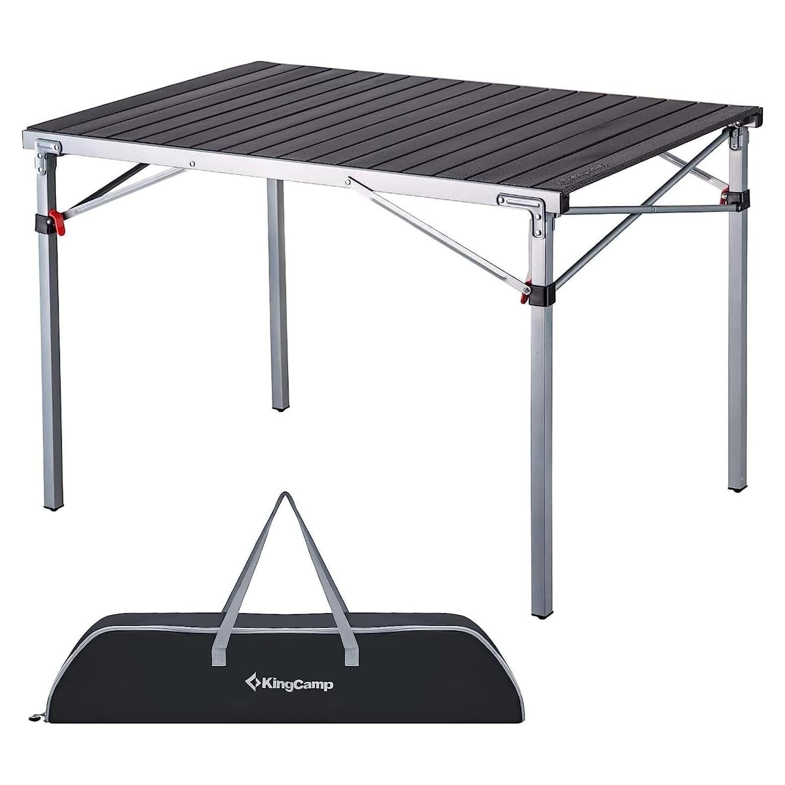 Mesa de Camping Plegable KingCamp 107x70 cm - Ligera y Portátil