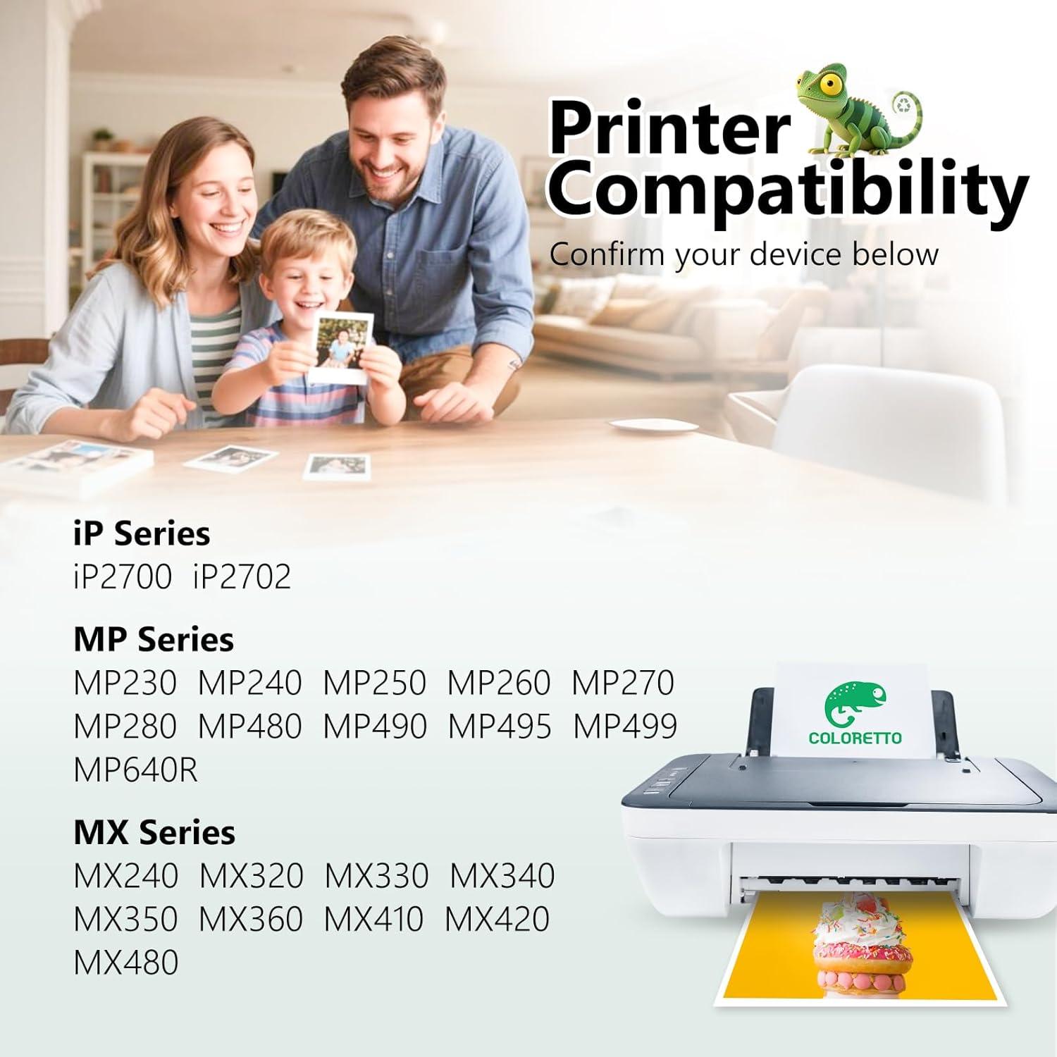 Cartucho de Tinta Negra COLORETTO 210XL para Canon - 400 Páginas