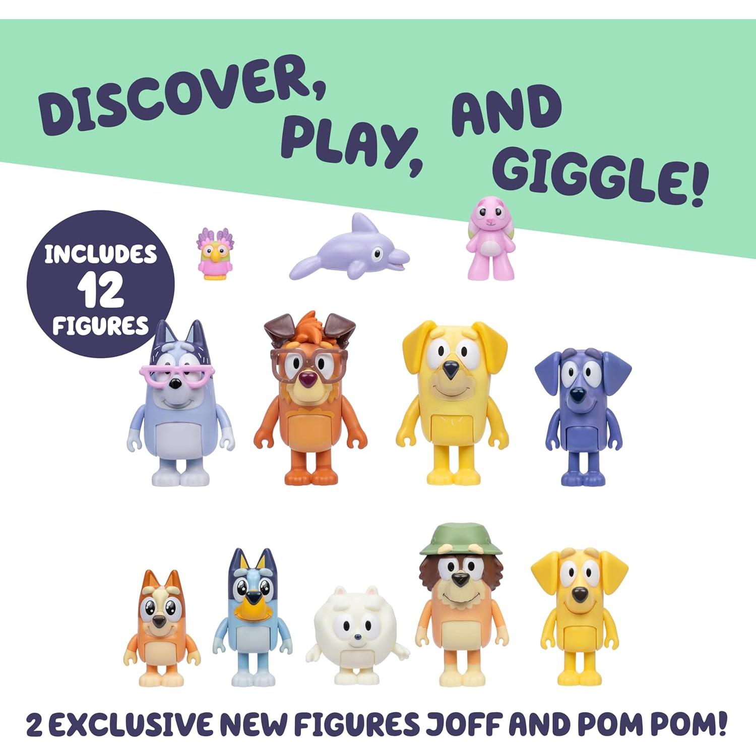 Set de Figuras Bluey Super Fan 11 Piezas con Figuras Exclusivas