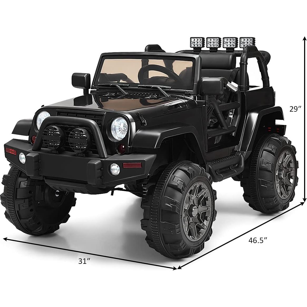 Coche Eléctrico para Niños Costzon SH-888 12V Negro Deluxe