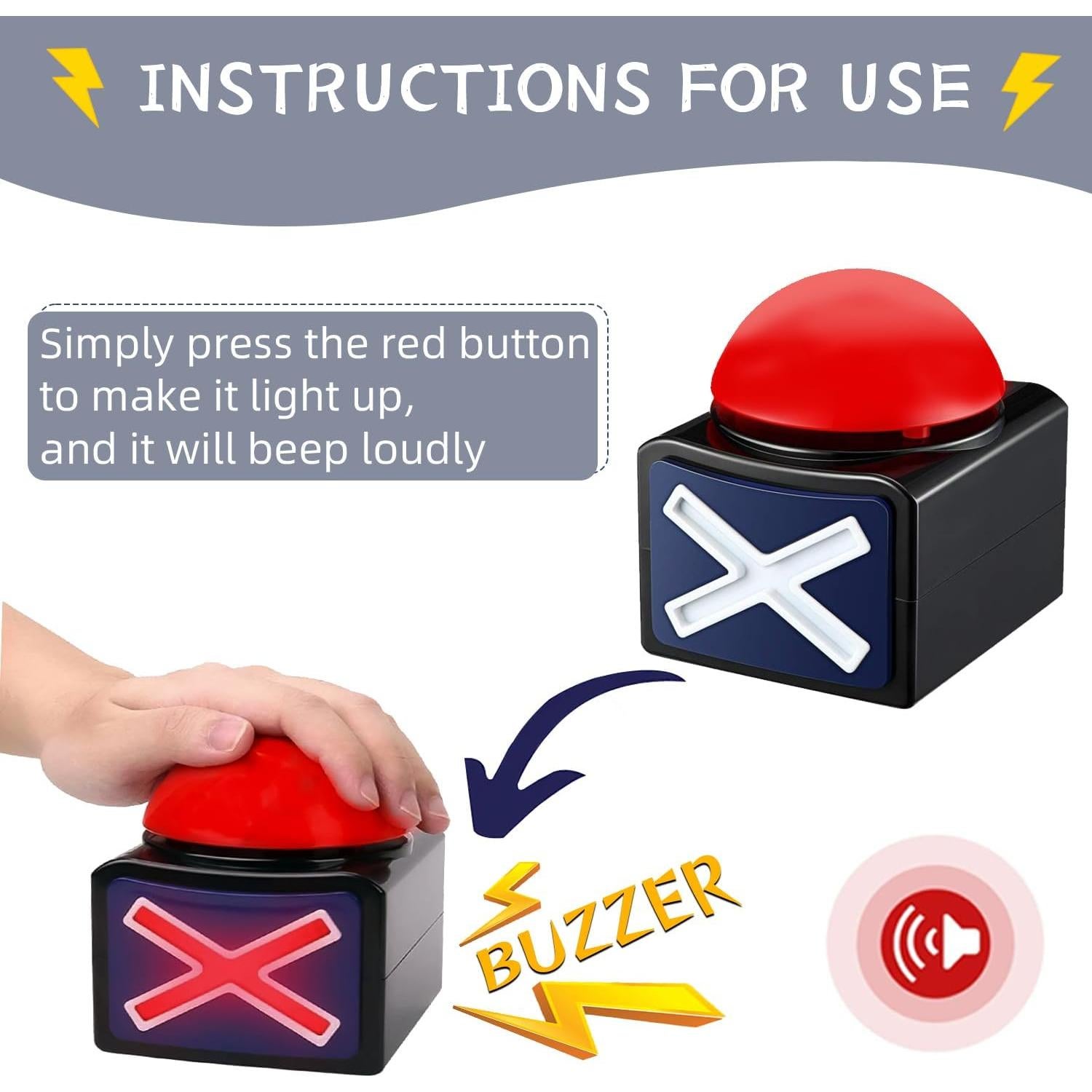 Juego de Timbradores de Concurso BOSKEY 2 Pcs con Luz y Sonido