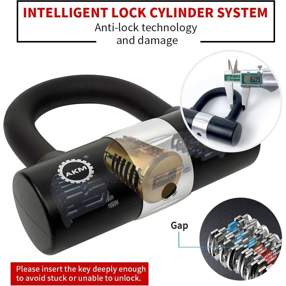 Candado Antirrobo AKM con Cadena de 90cm y 10mm de Grosor