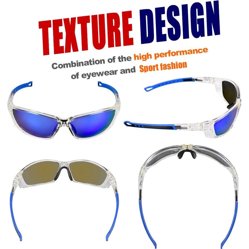 Gafas de sol deportivas O2O polarizadas cristal azul unisex