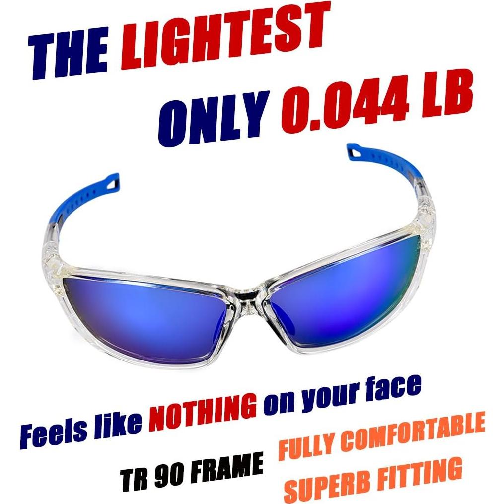 Gafas de sol deportivas O2O polarizadas cristal azul unisex