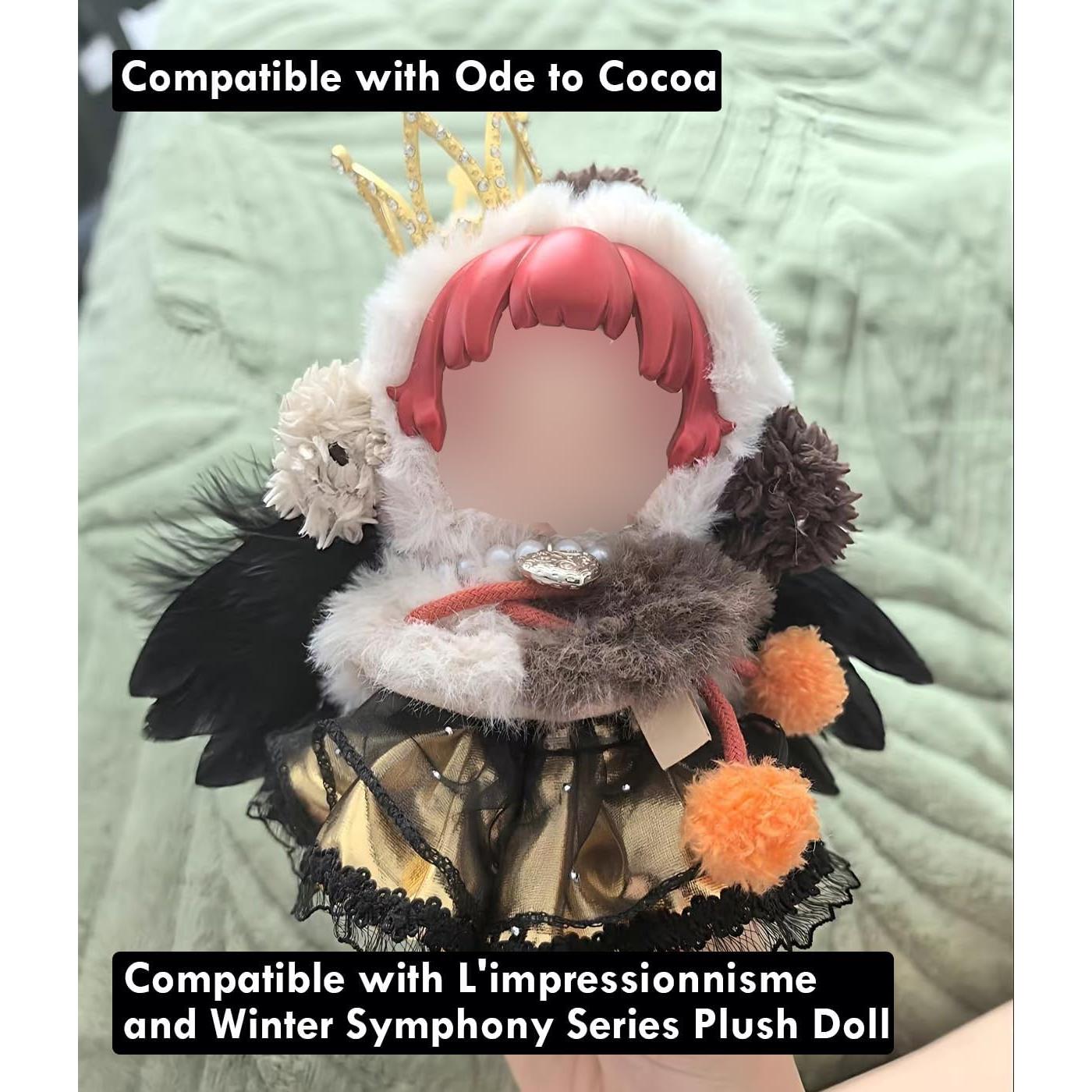 Conjunto Ropa para Muñeca Skull Panda 15-17cm Vestido Dorado