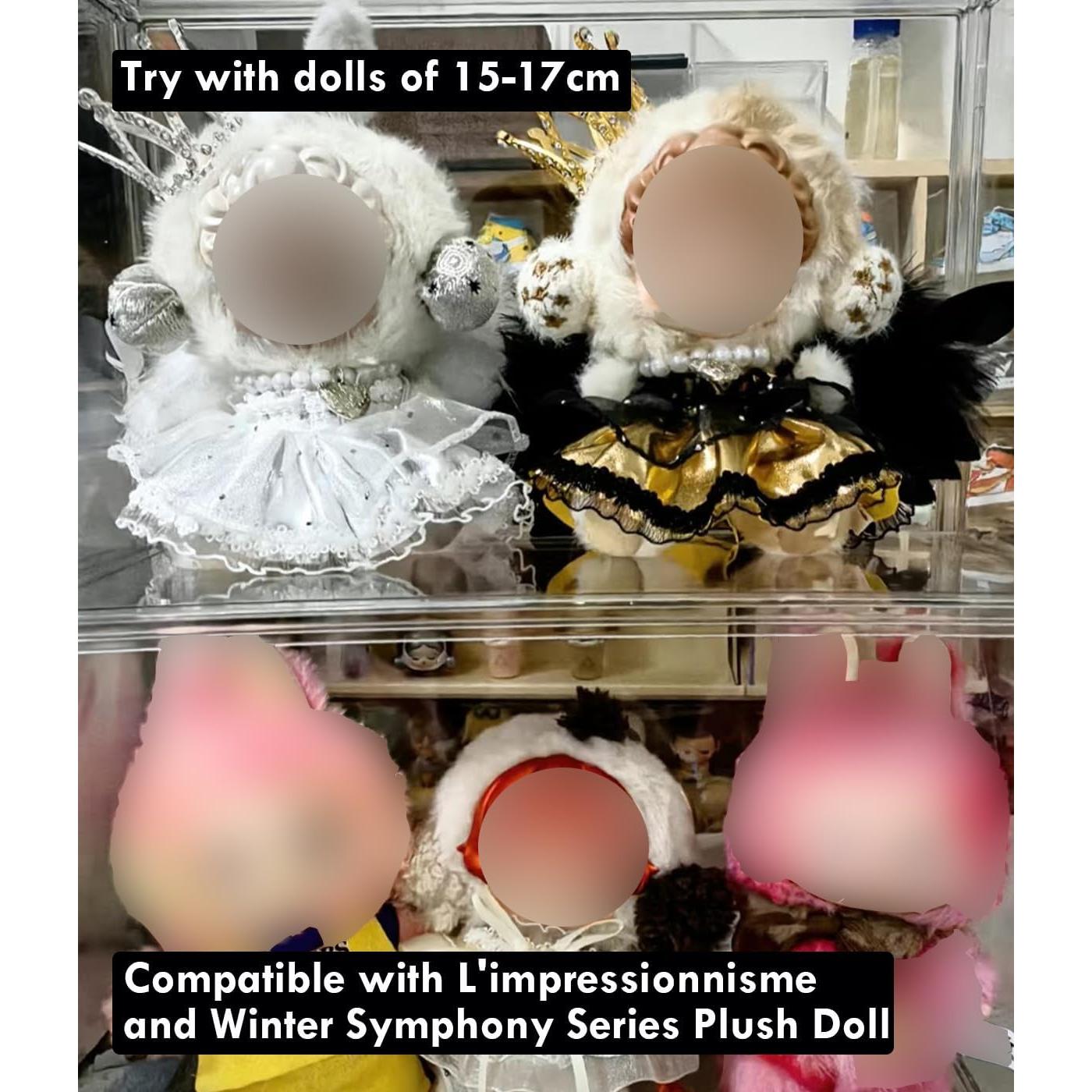 Conjunto Ropa para Muñeca Skull Panda 15-17cm Vestido Dorado