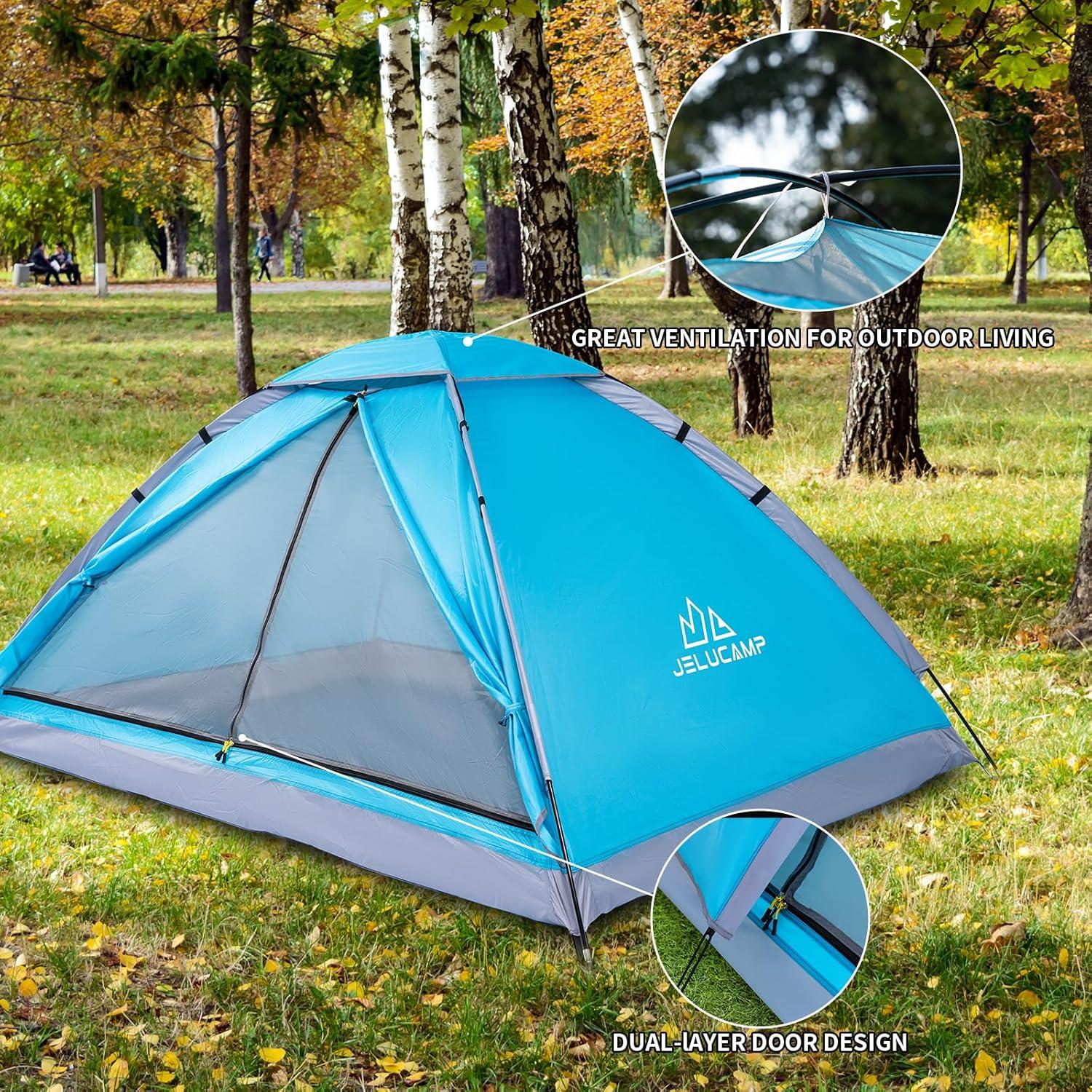 Tienda de Camping JELUCAMP Domo 2 Personas Impermeable