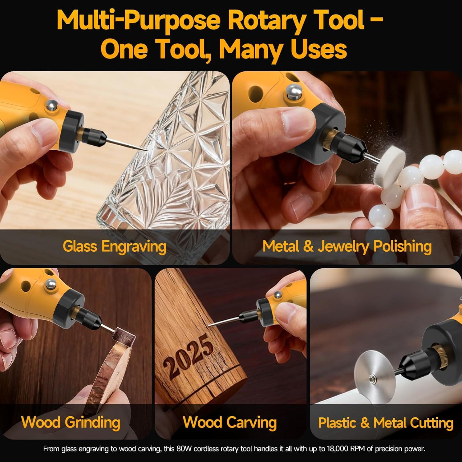 Herramienta Rotativa Inalámbrica DeWalt 20V con 25 Accesorios